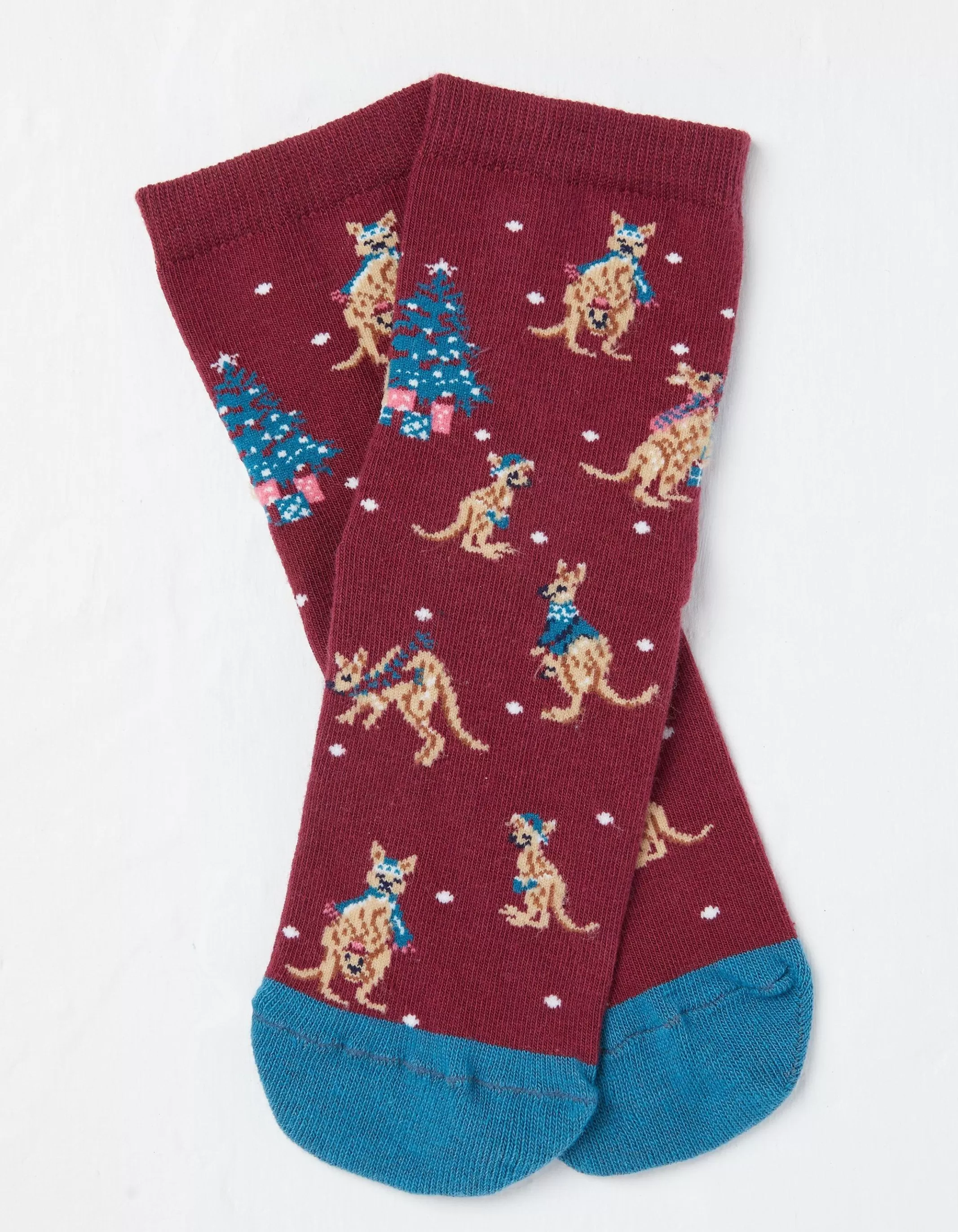 Shop FatFace 1 Pack Baby Kangaroo Socks Berry Pink