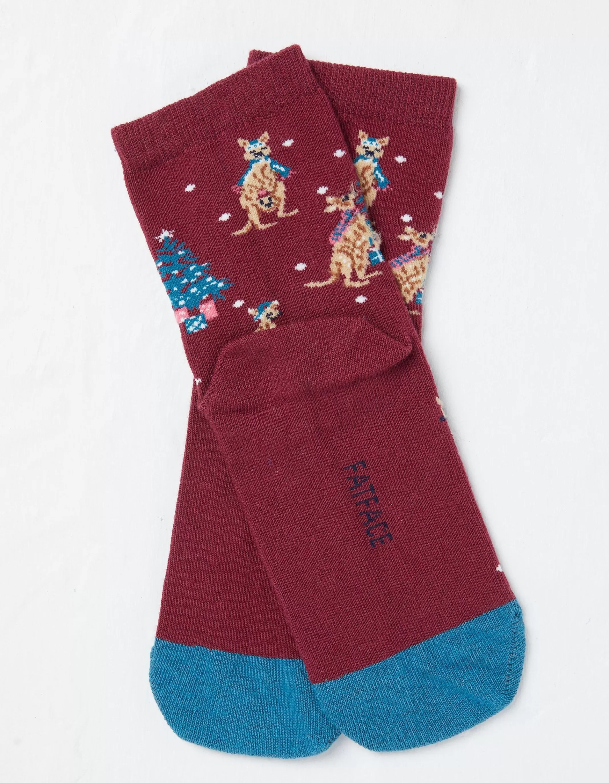 Shop FatFace 1 Pack Baby Kangaroo Socks Berry Pink