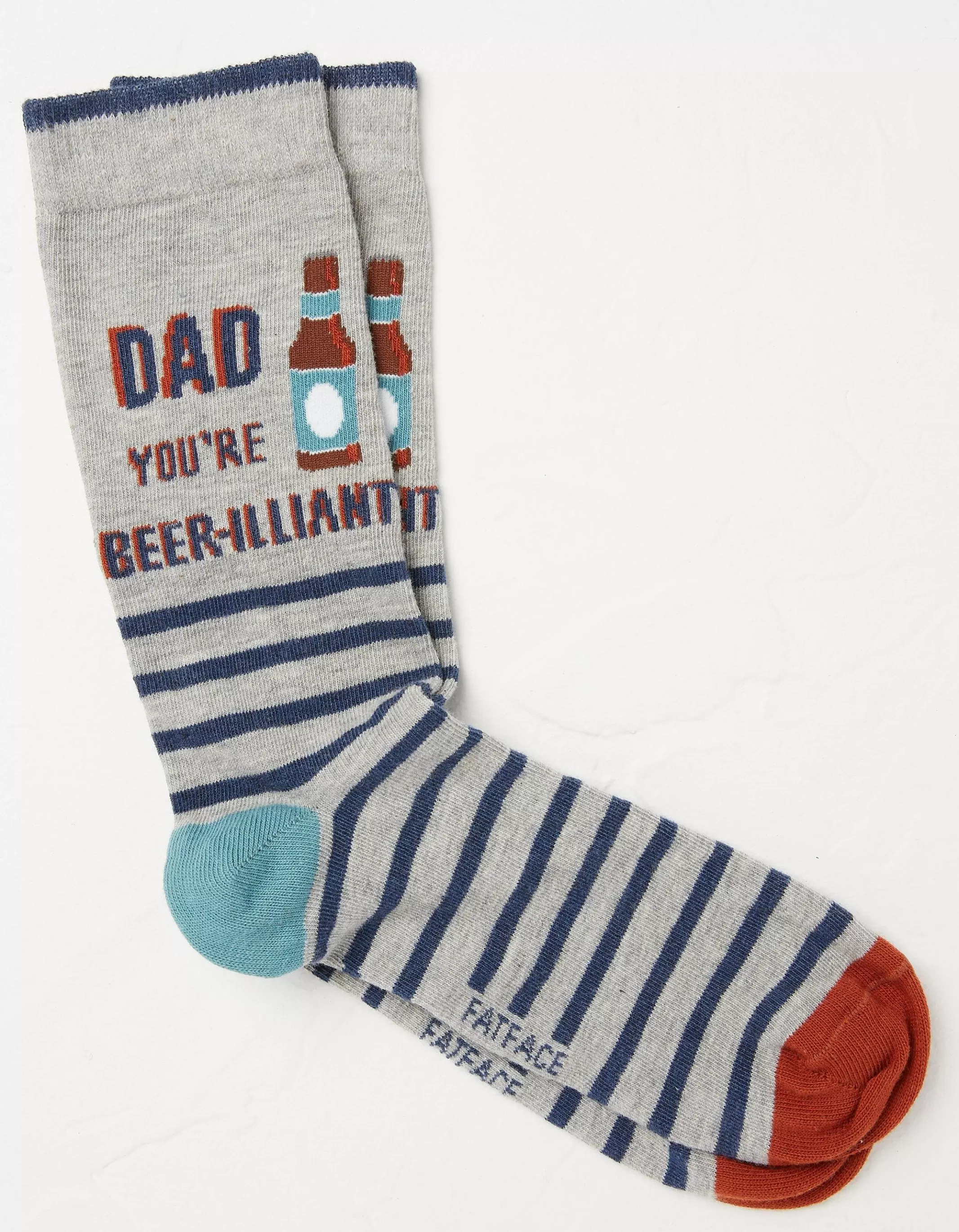 Sale FatFace 1 Pack Beerillant Socks Grey