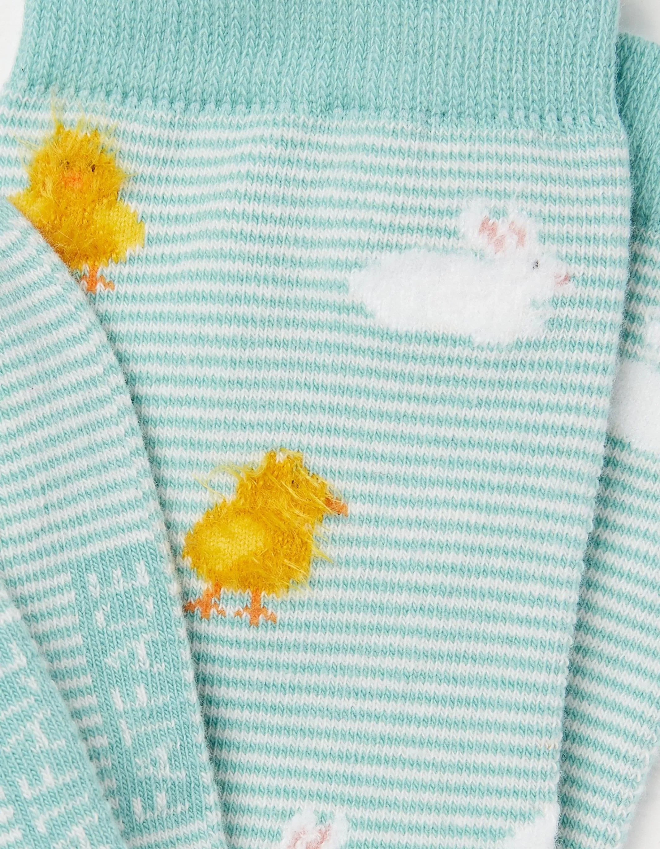 Online FatFace 1 Pack Chick And Bunny Socks Green Haze
