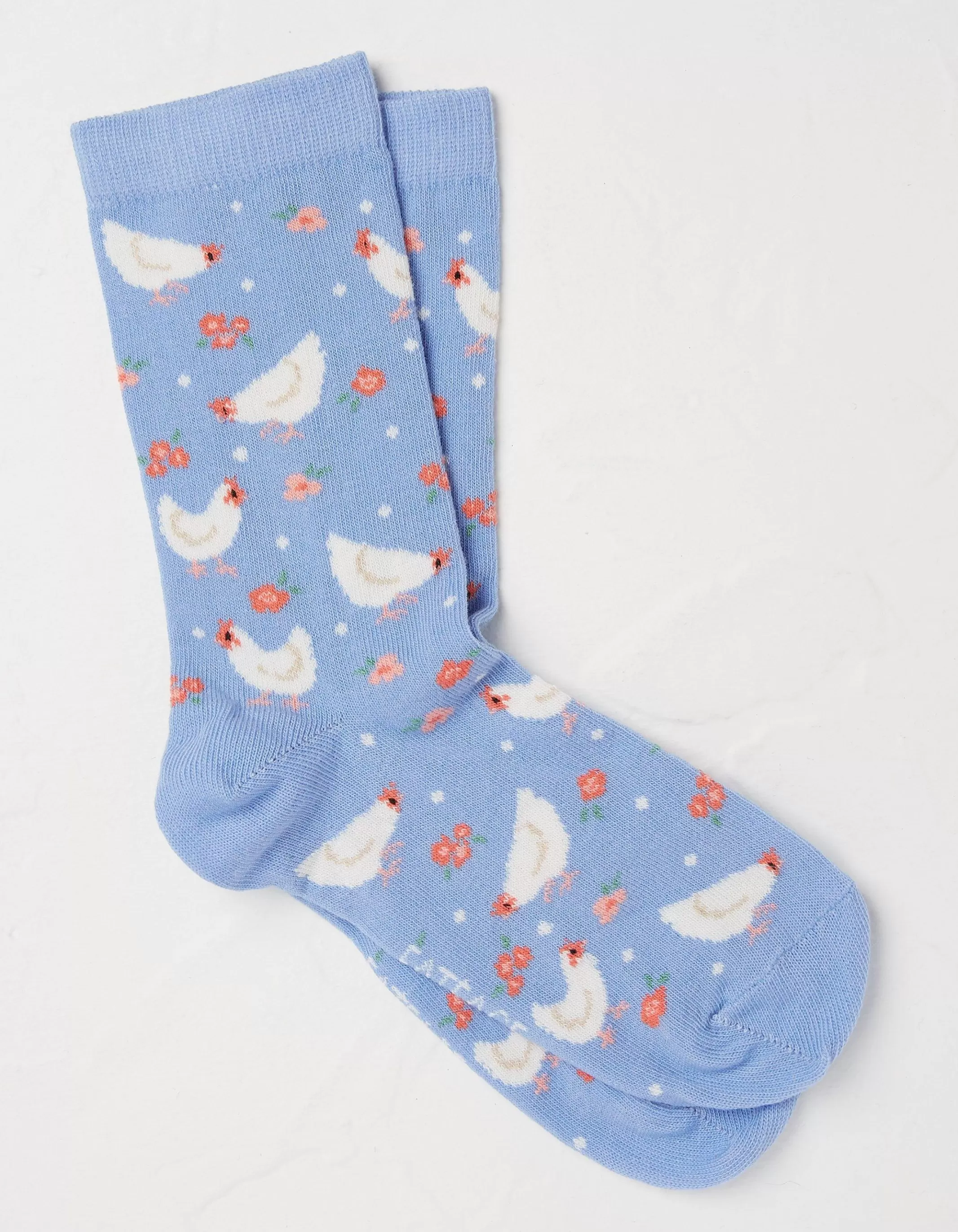 Discount FatFace 1 Pack Chicken Socks Light Blue
