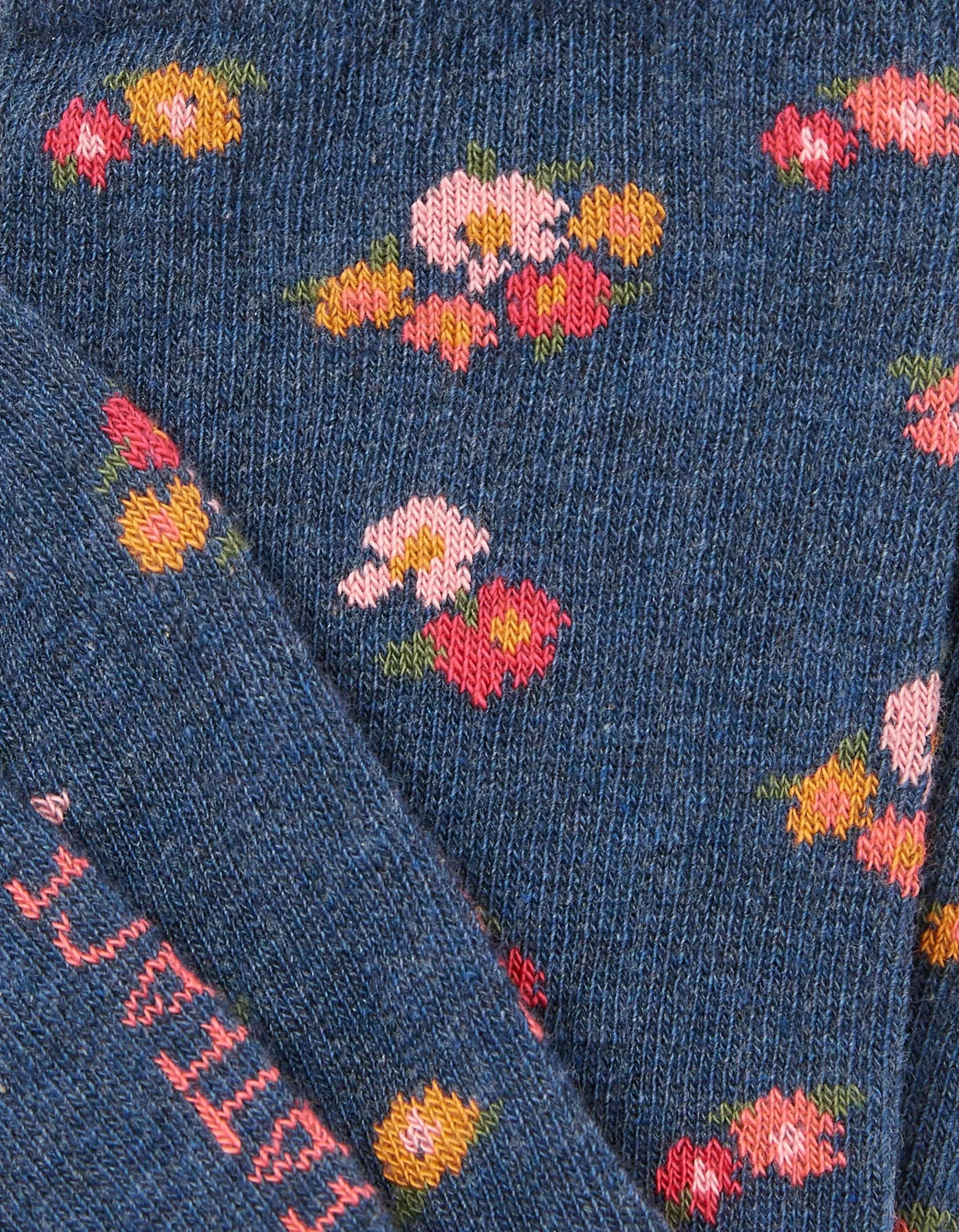 Discount FatFace 1 Pack Ditsy Floral Socks Navy Marl