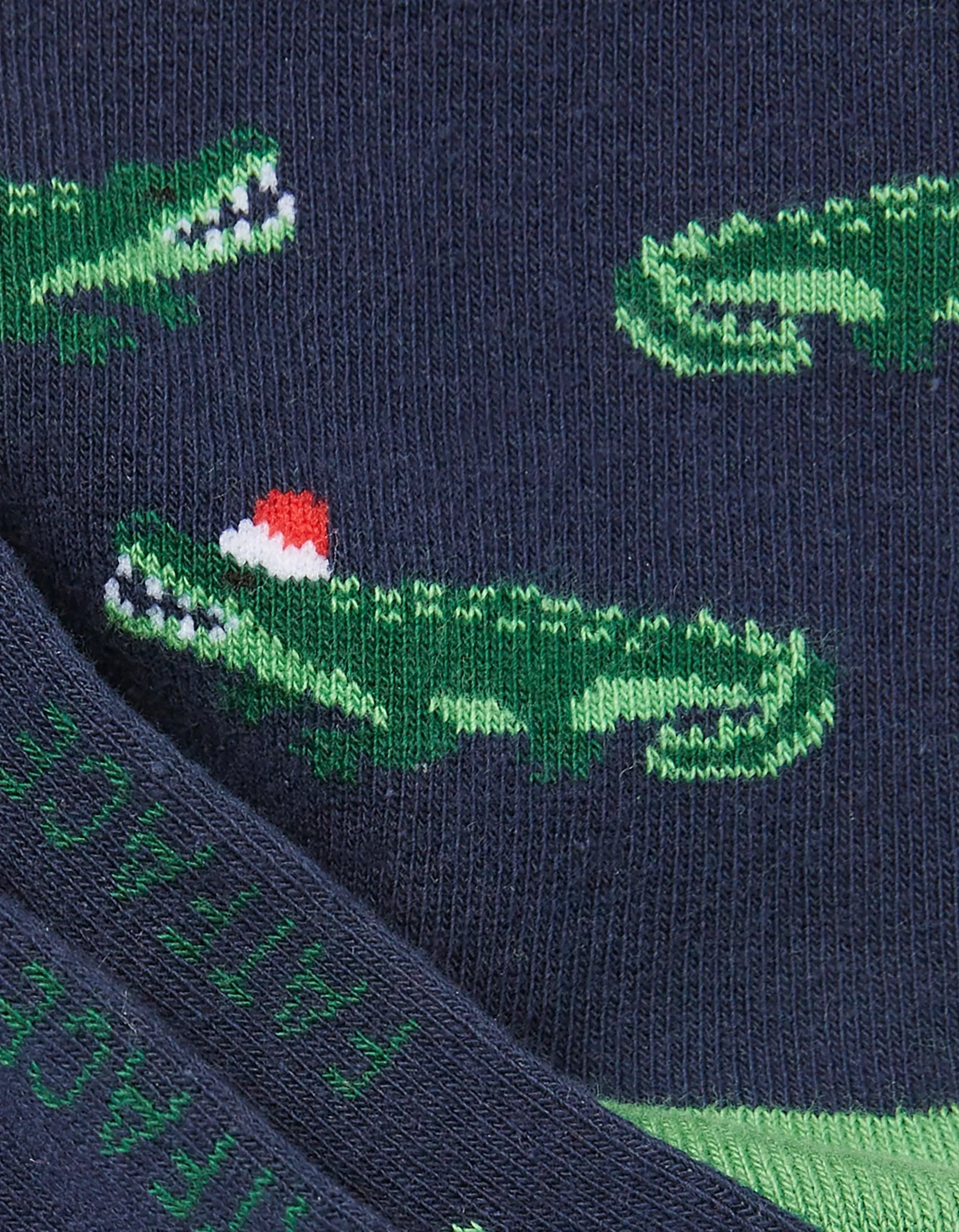 Best FatFace 1 Pack Festive Crocodile Socks Navy