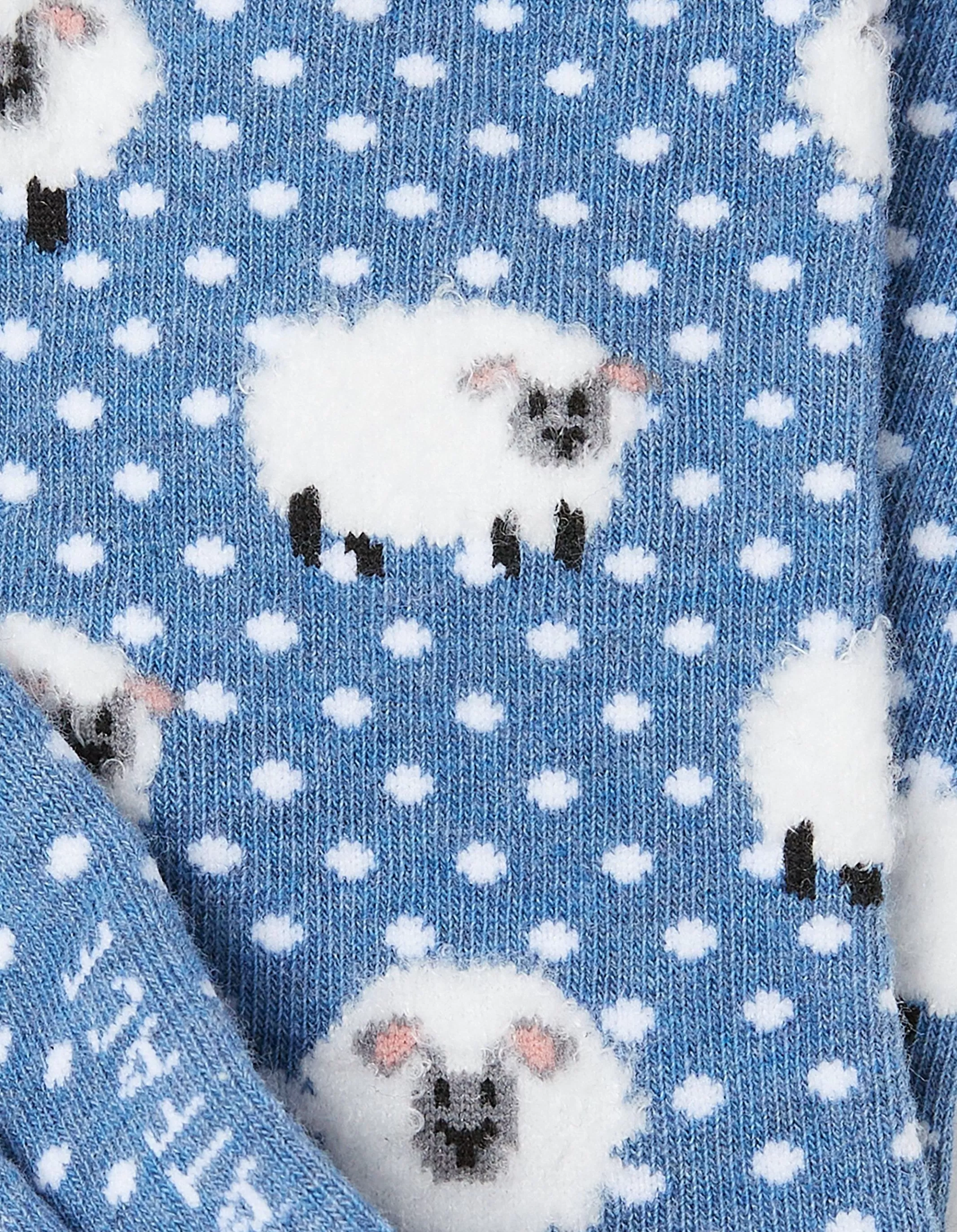 Shop FatFace 1 Pack Fluffy Sheep Socks Cobalt Blue