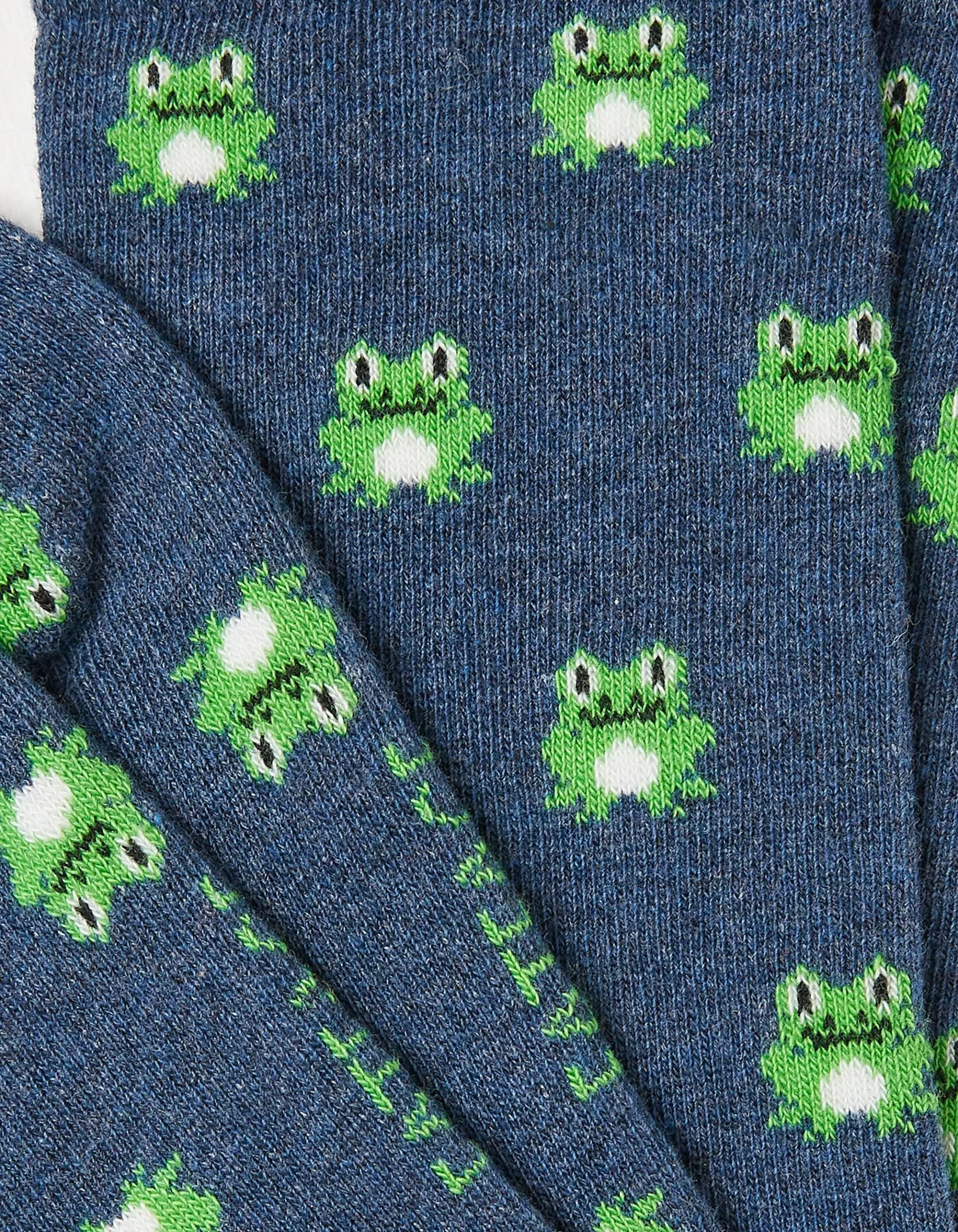 New FatFace 1 Pack Frog Socks Navy Marl