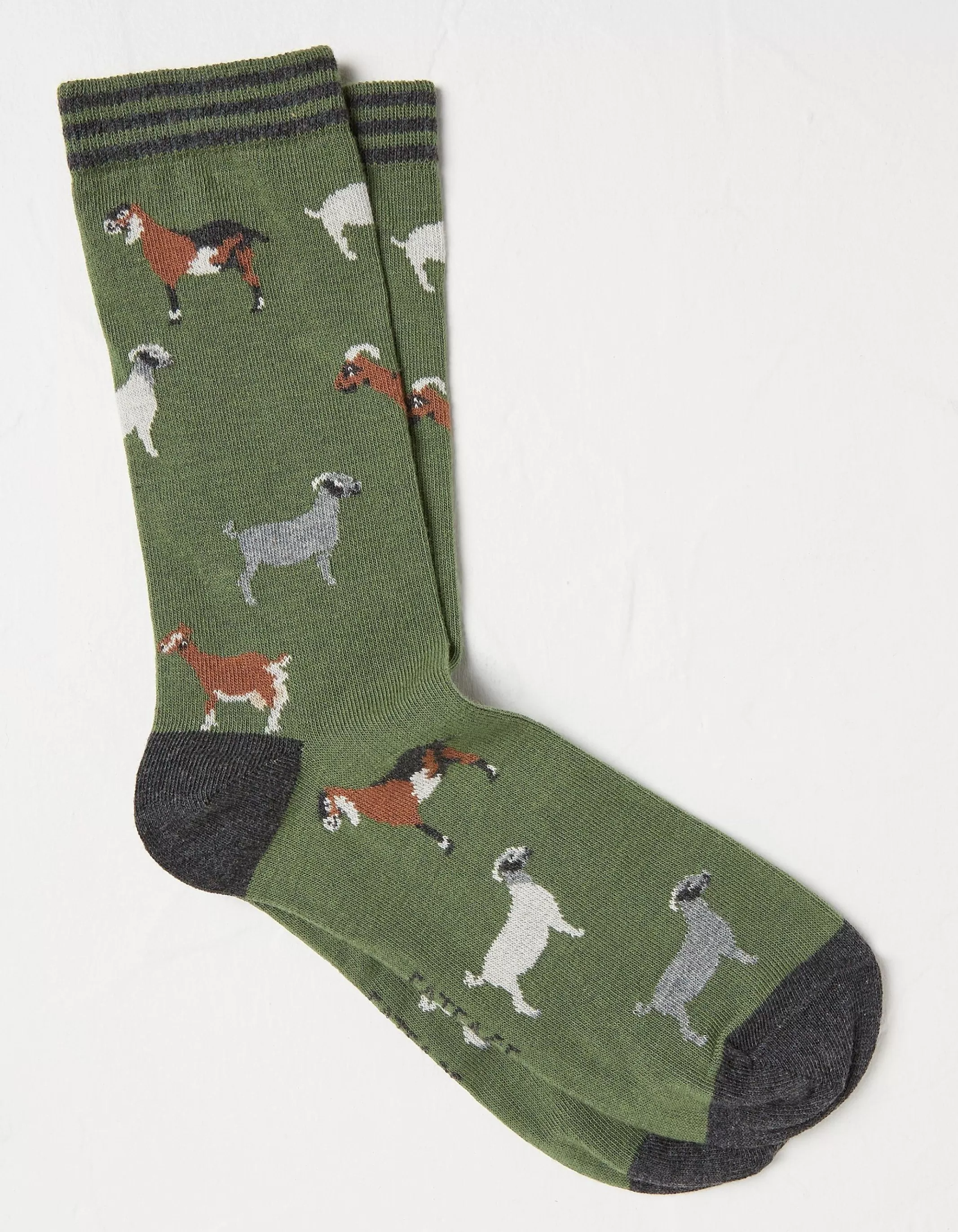Fashion FatFace 1 Pack Goat Socks Dark Green