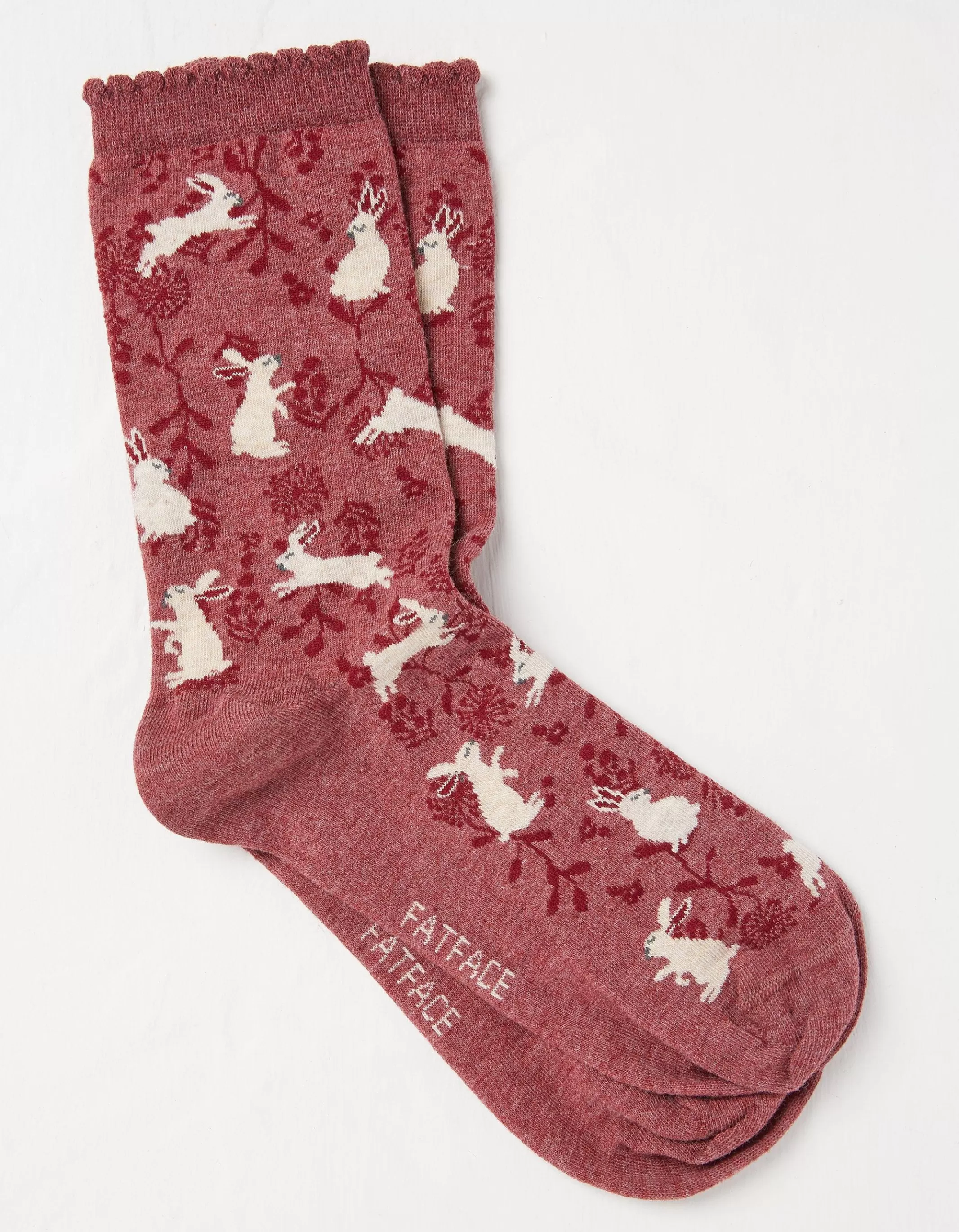Discount FatFace 1 Pack Jumping Bunny Socks Purple Marl