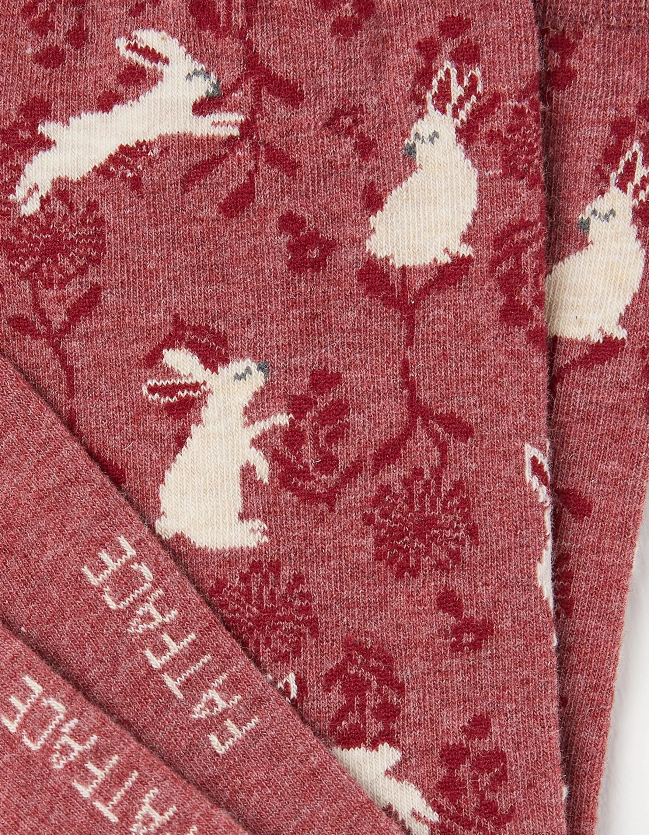 Discount FatFace 1 Pack Jumping Bunny Socks Purple Marl