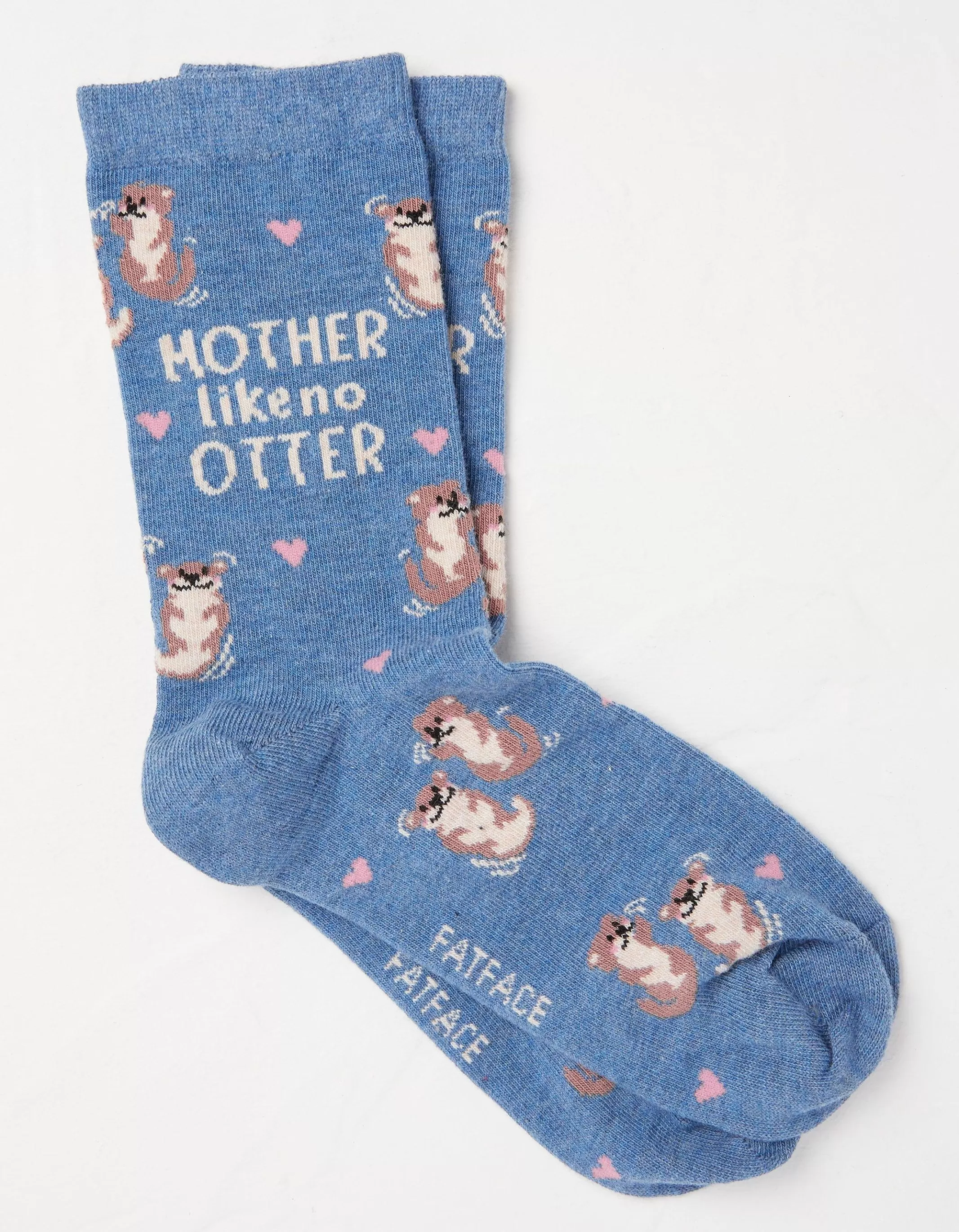 Best FatFace 1 Pack Mother Like No Otter Socks Blue Marl