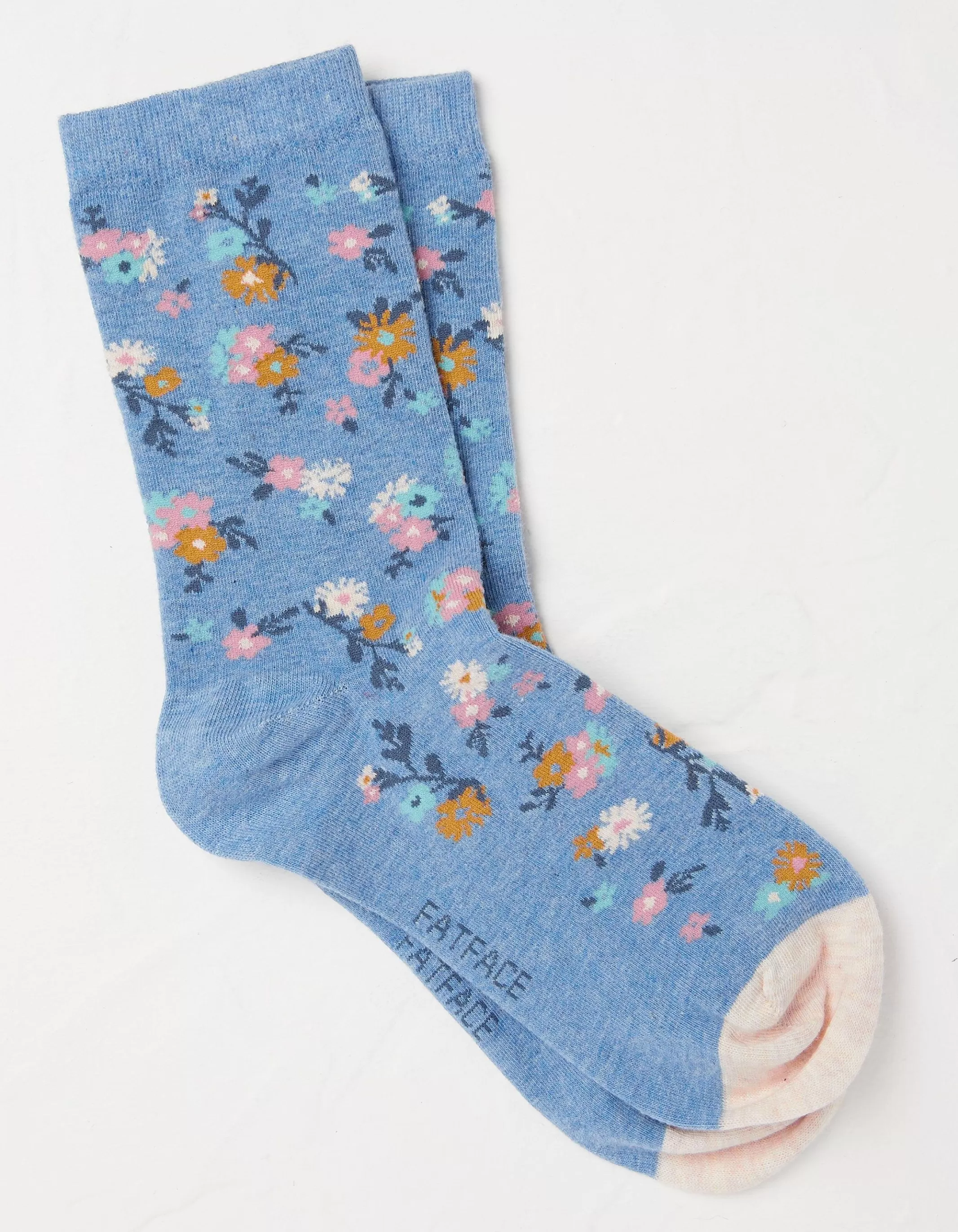Clearance FatFace 1 Pack Pop Floral Socks Light Blue