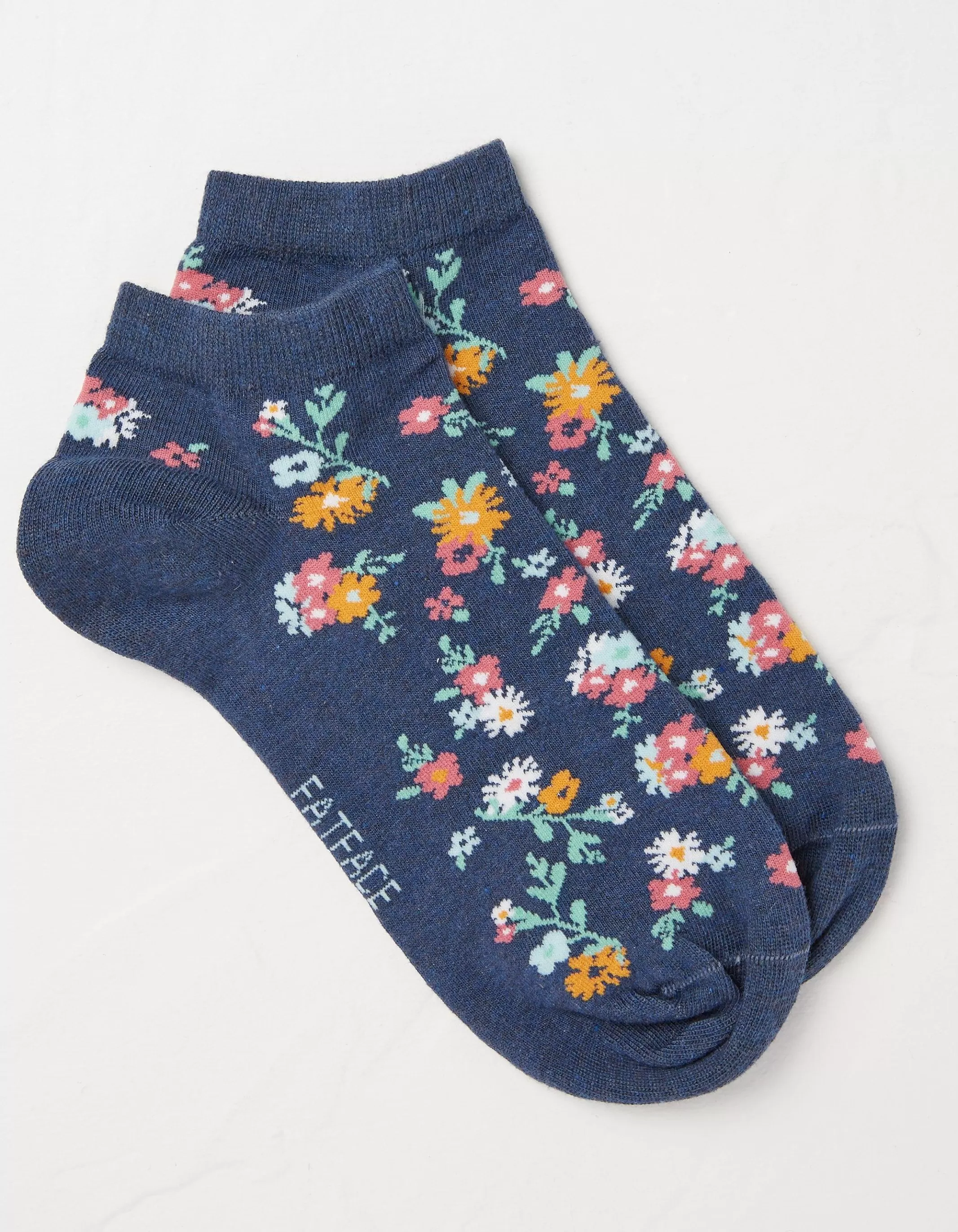 Clearance FatFace 1 Pack Pop Floral Trainer Socks Navy