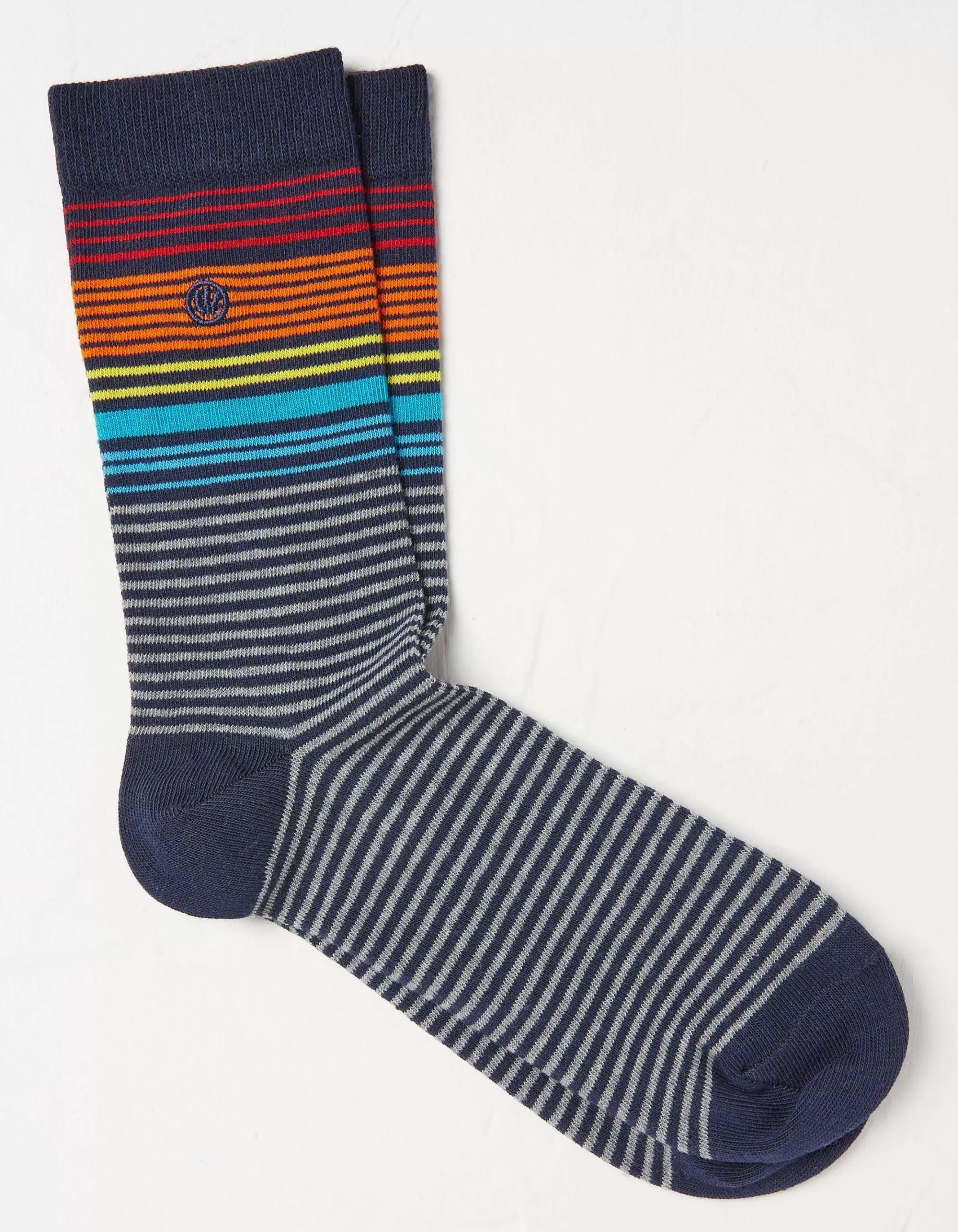 Sale FatFace 1 Pack Pop Stripe Socks Navy