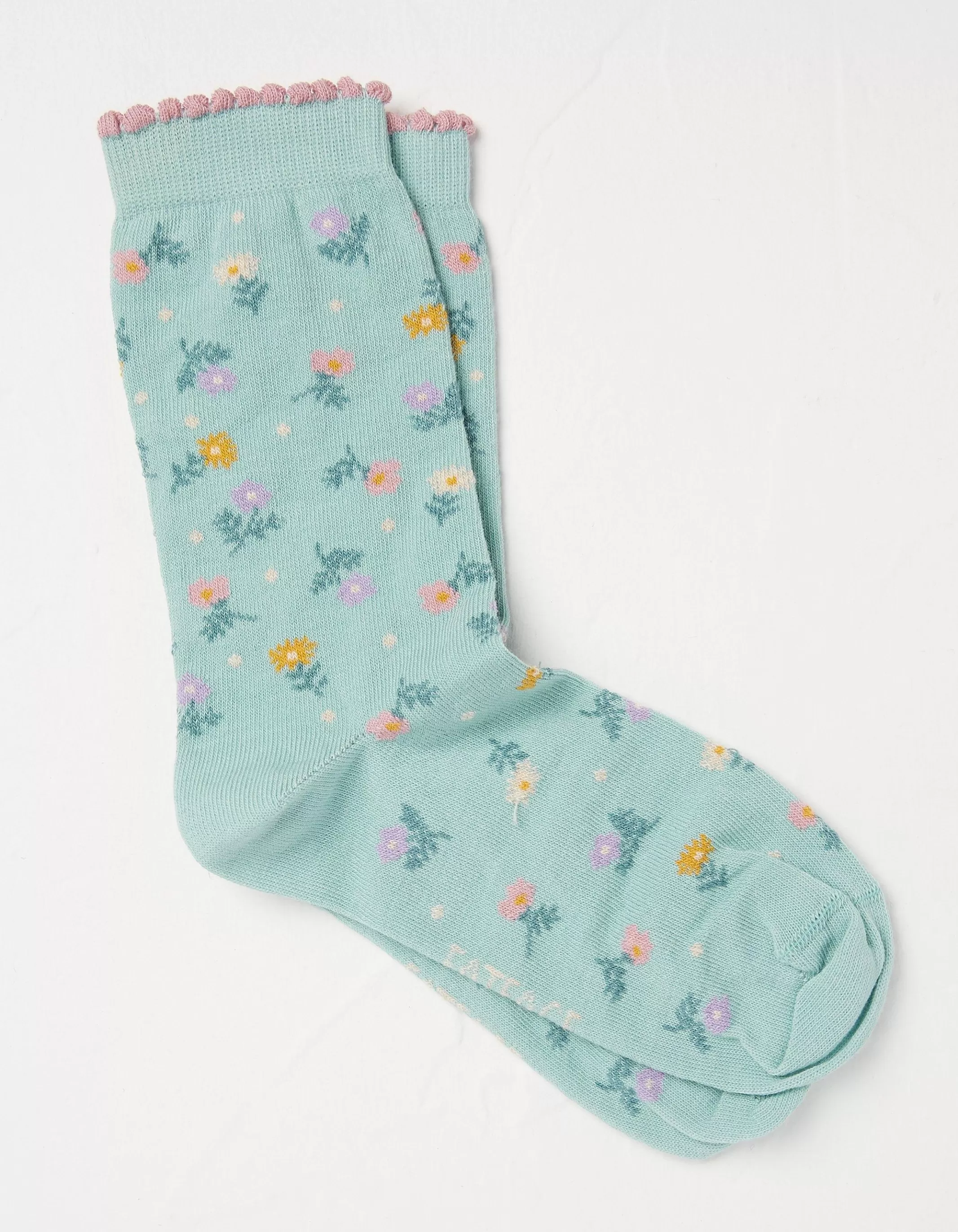 Store FatFace 1 Pack Pretty Floral Socks Green Haze