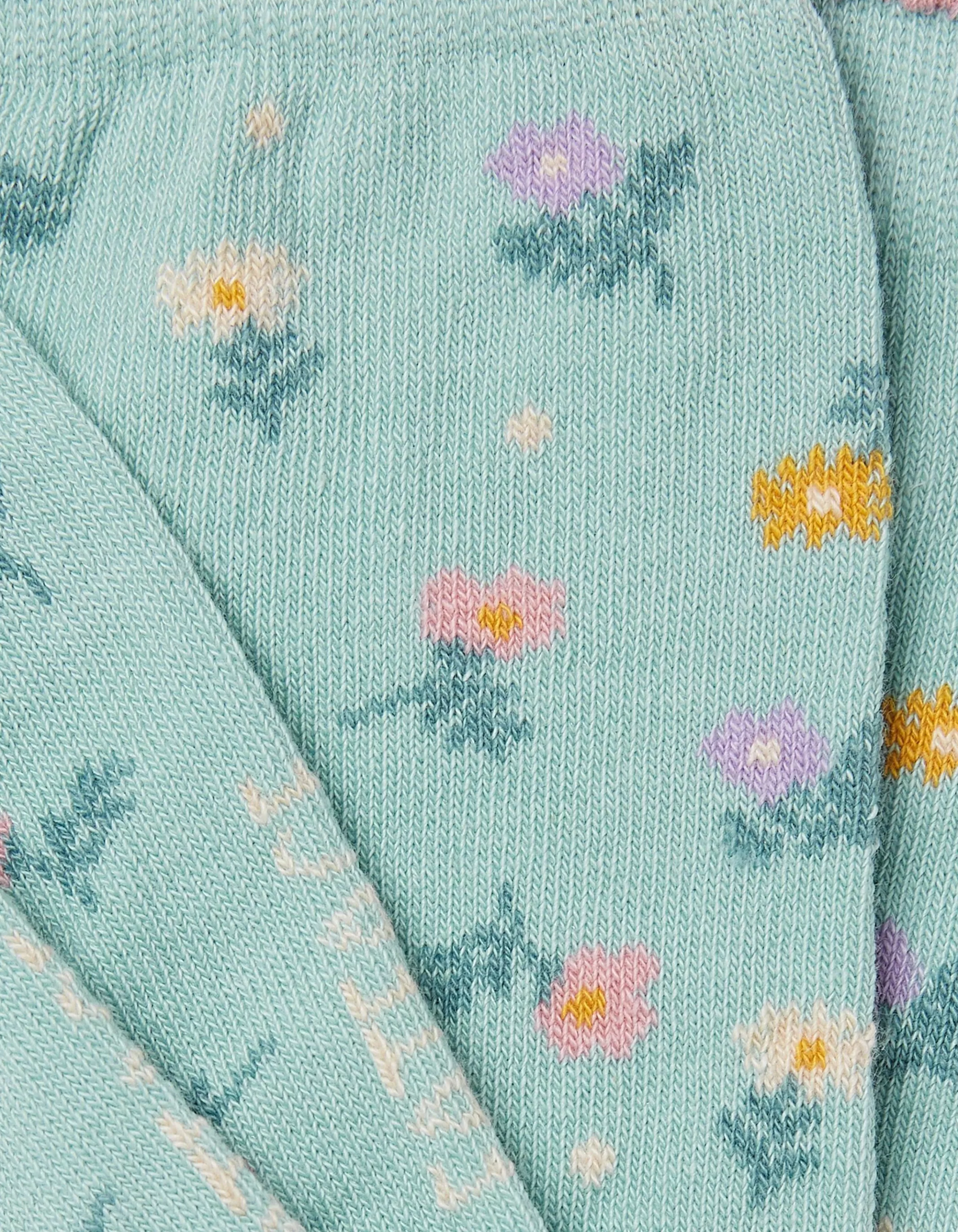 Store FatFace 1 Pack Pretty Floral Socks Green Haze