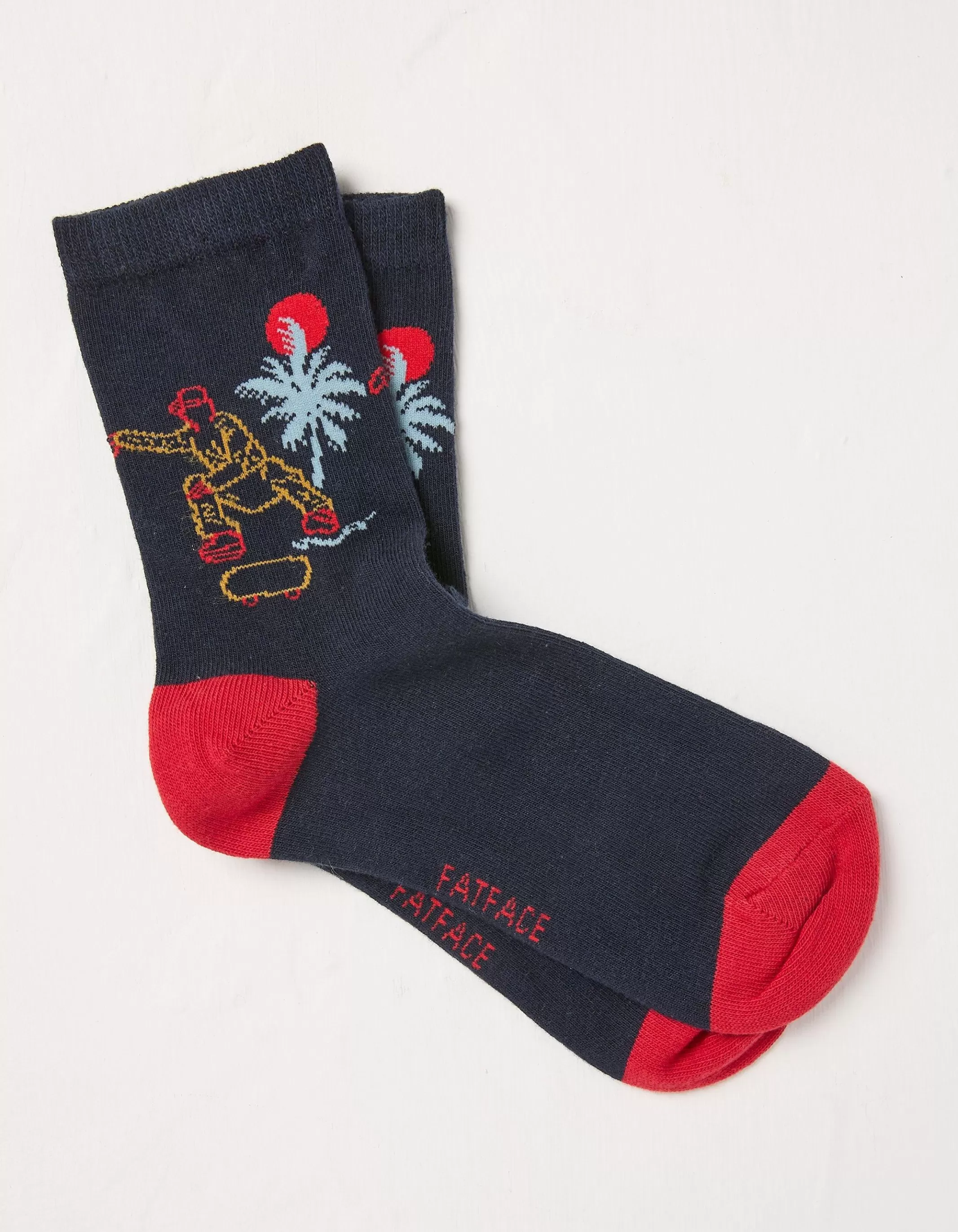 Online FatFace 1 Pack Skate Socks Red