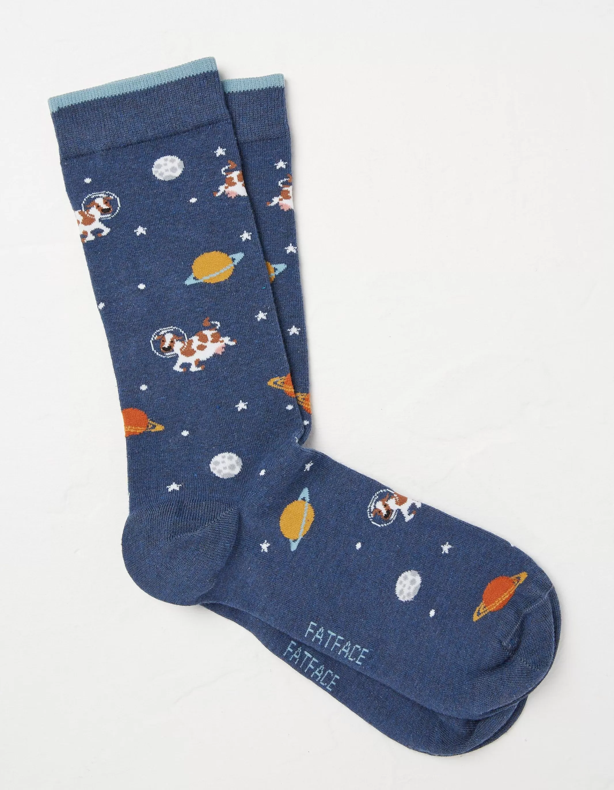 New FatFace 1 Pack Space Cow Socks Navy