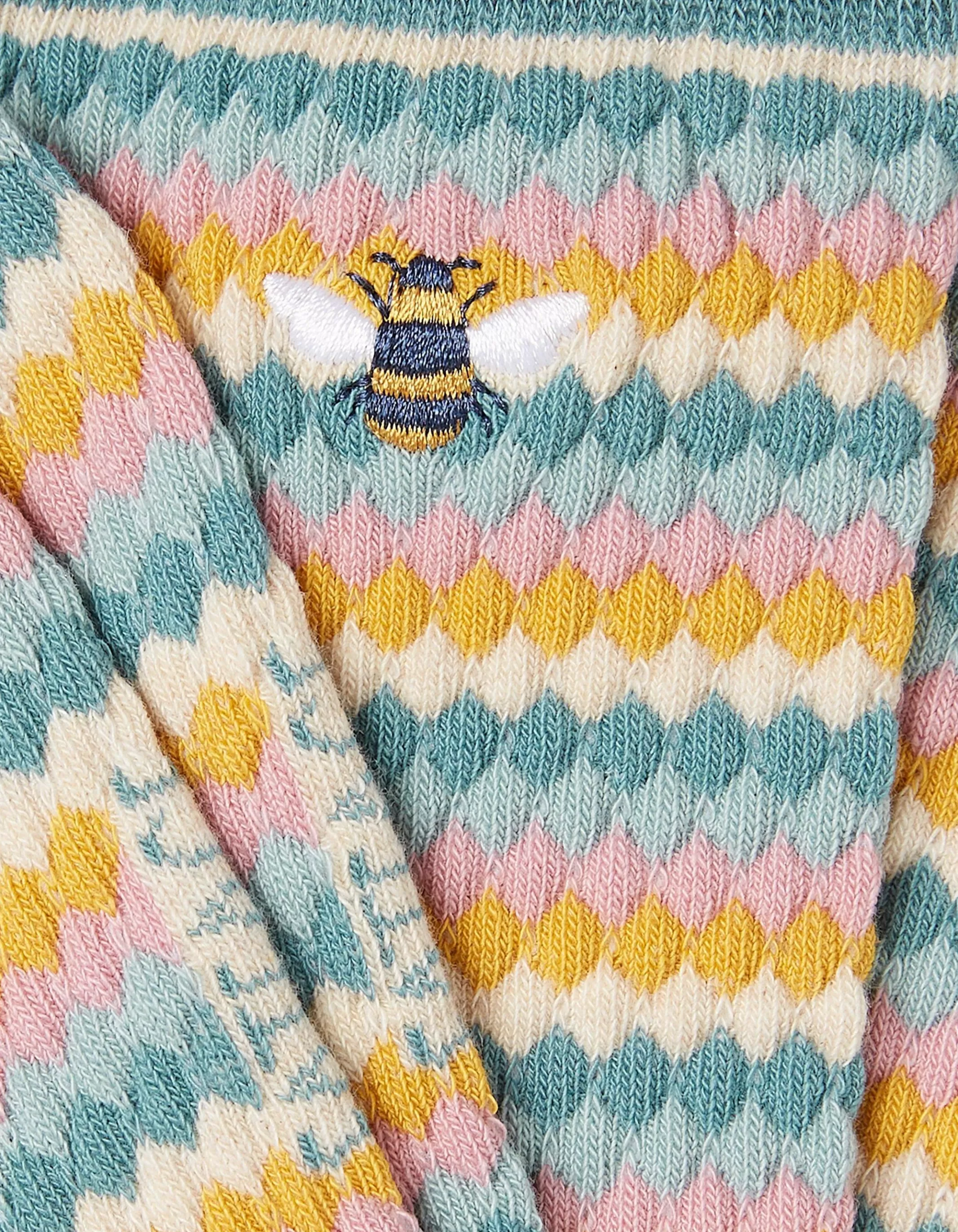Outlet FatFace 1 Pack Textured Bee Socks Multi