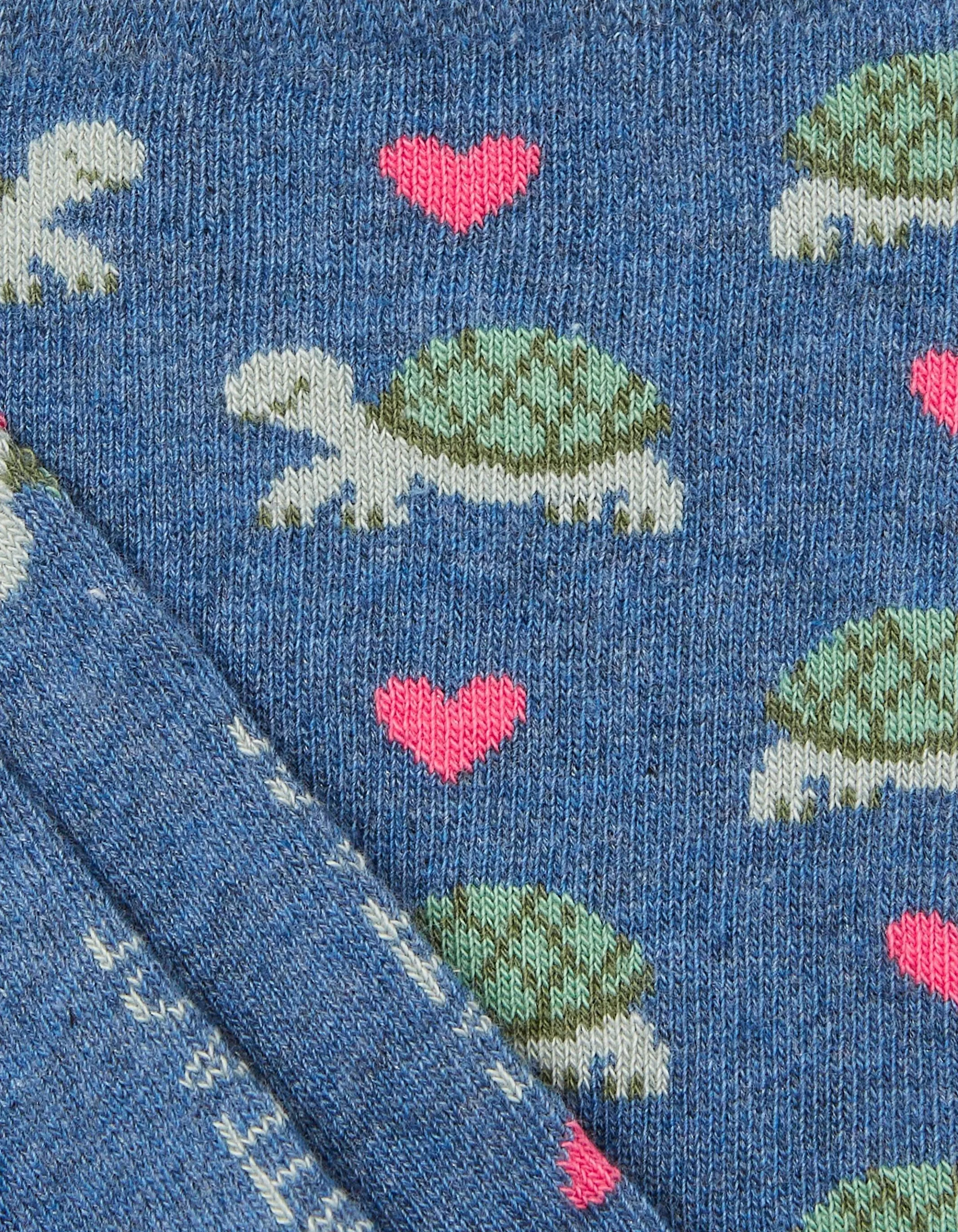 Cheap FatFace 1 Pack Tortoise Heart Socks Navy Marl