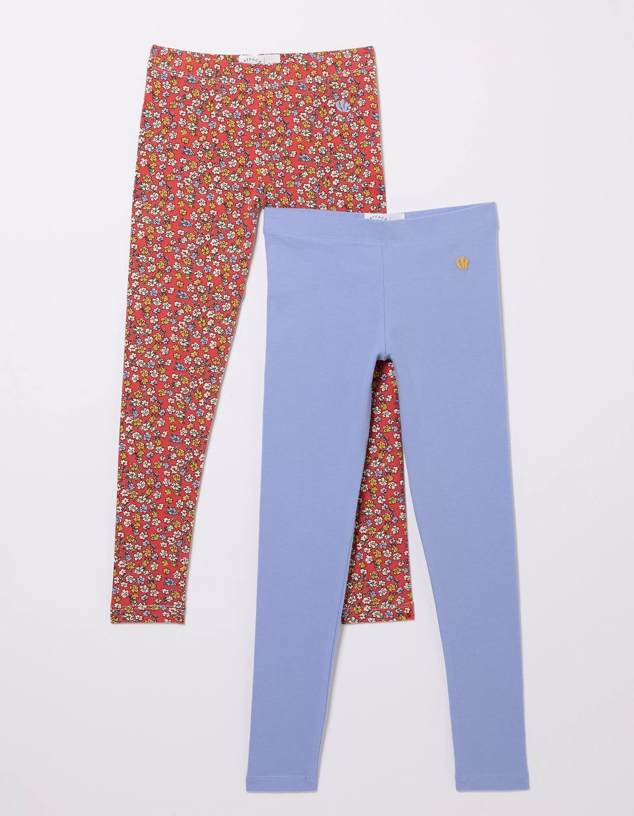 Hot FatFace 2 Pack Ditsy Floral Leggings Washed Red