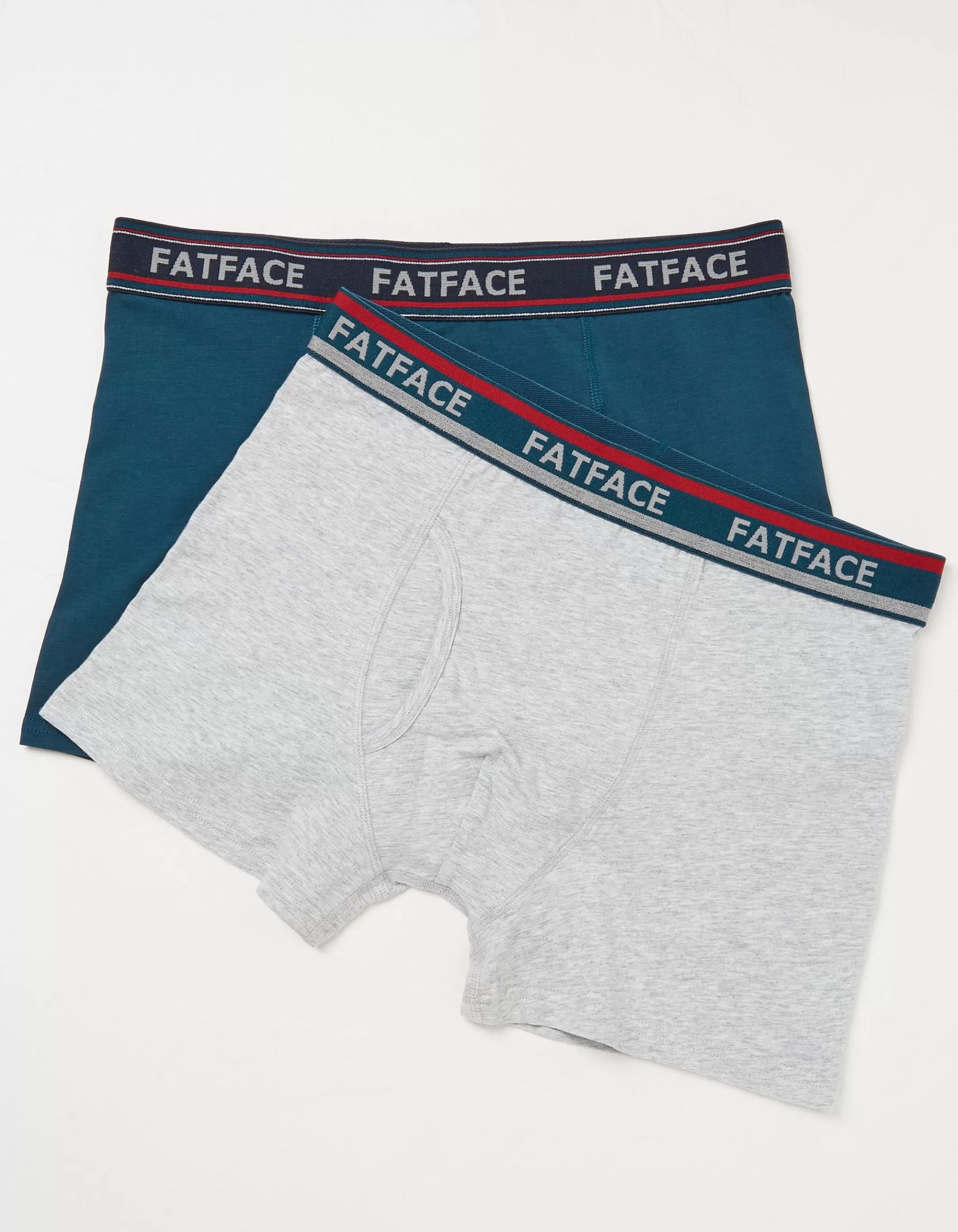 Store FatFace 2 Pack Plain Boxers Teal Green