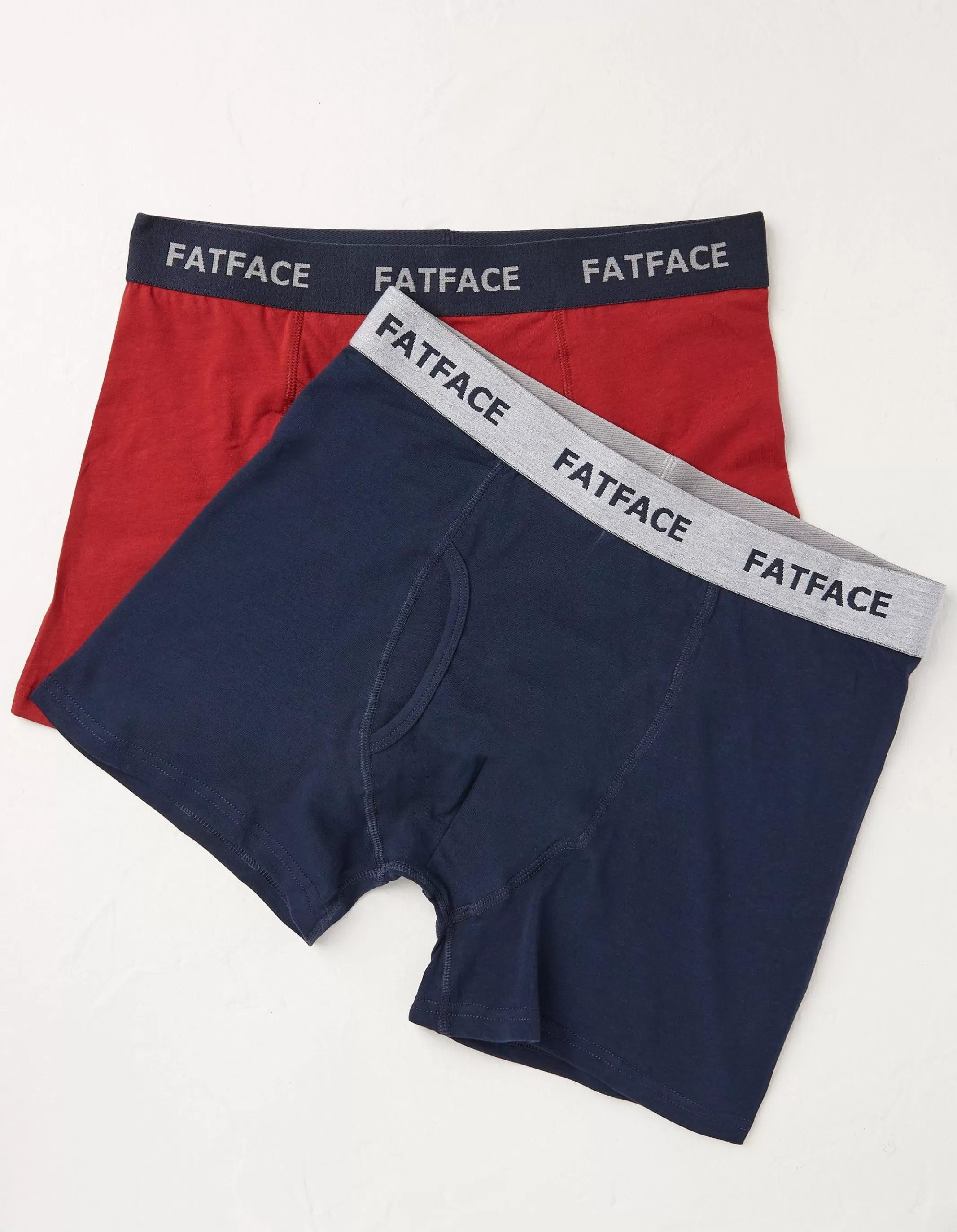 Best Sale FatFace 2 Pack Plain Boxers Bright Red