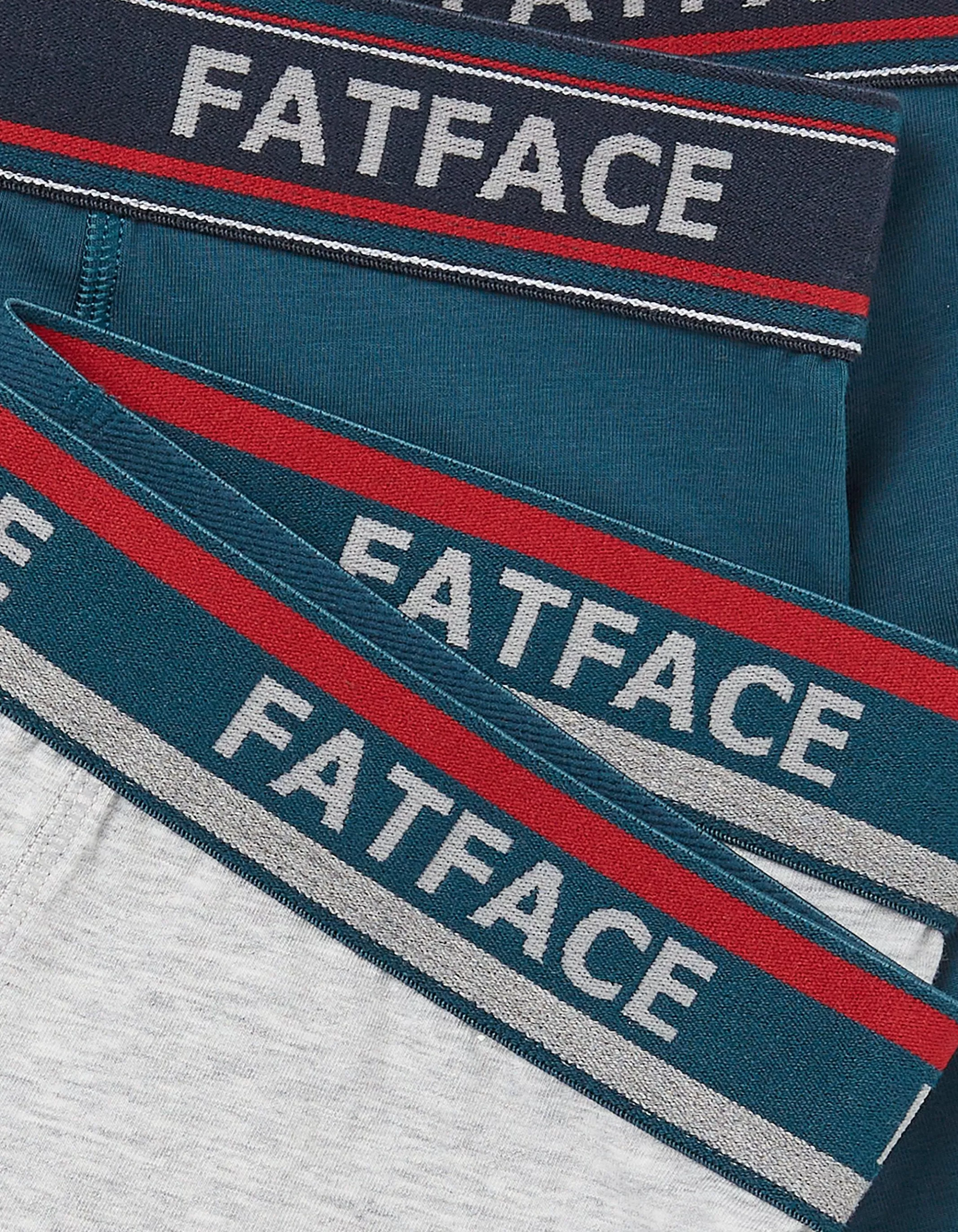 Store FatFace 2 Pack Plain Boxers Teal Green