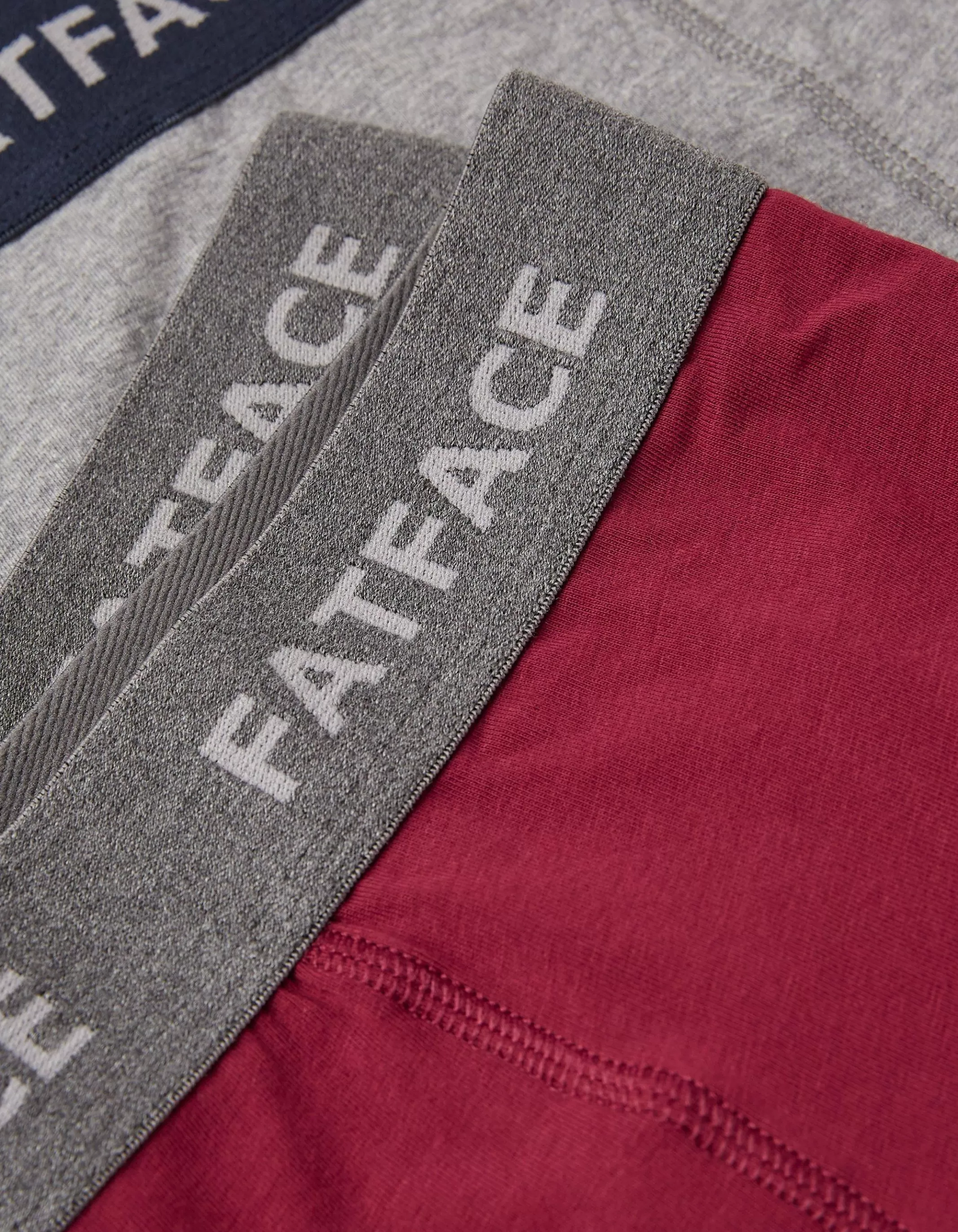 Best FatFace 2 Pack Plain Boxers Burgundy