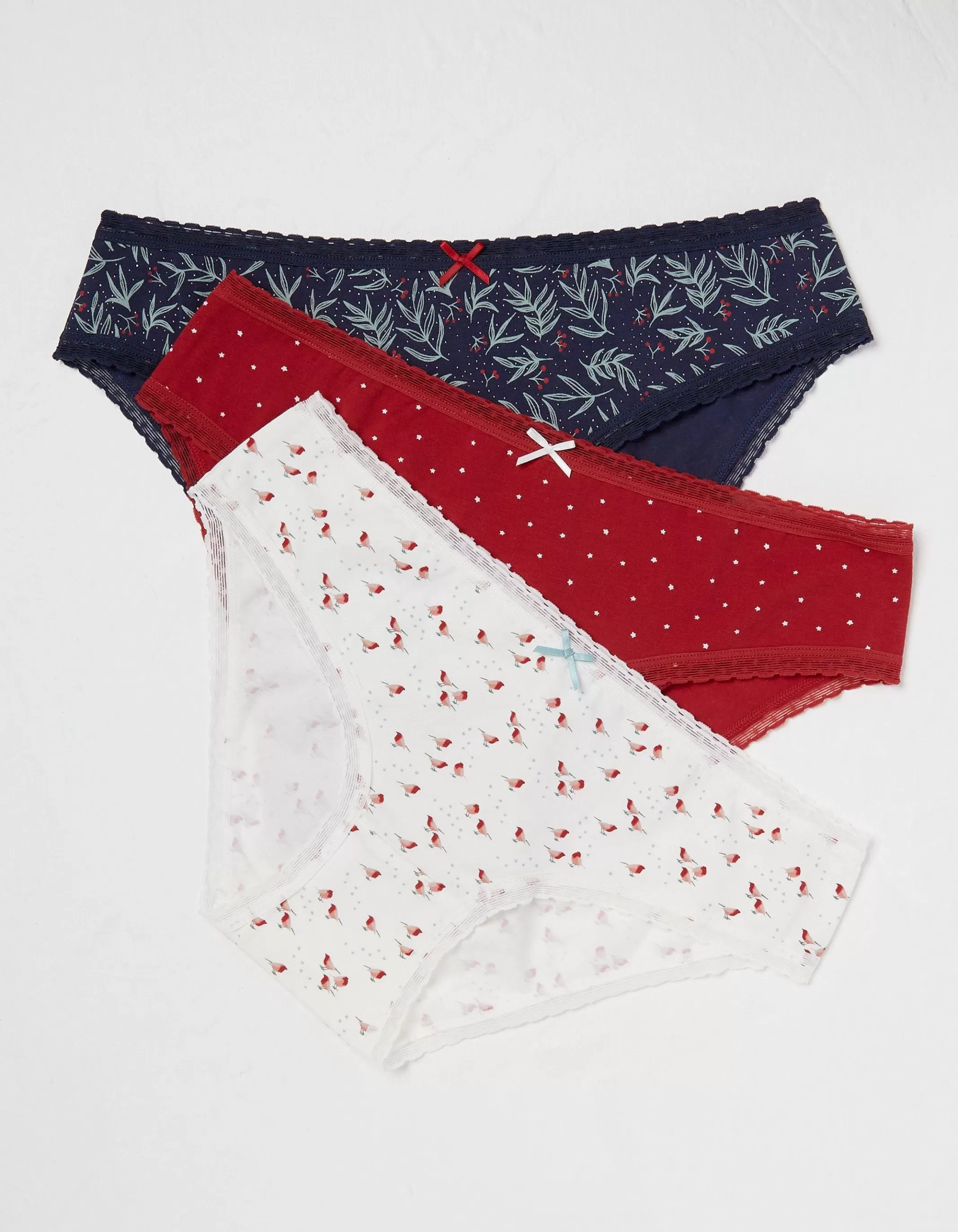 Best Sale FatFace 3 Pack Robin Mini Knickers Multi