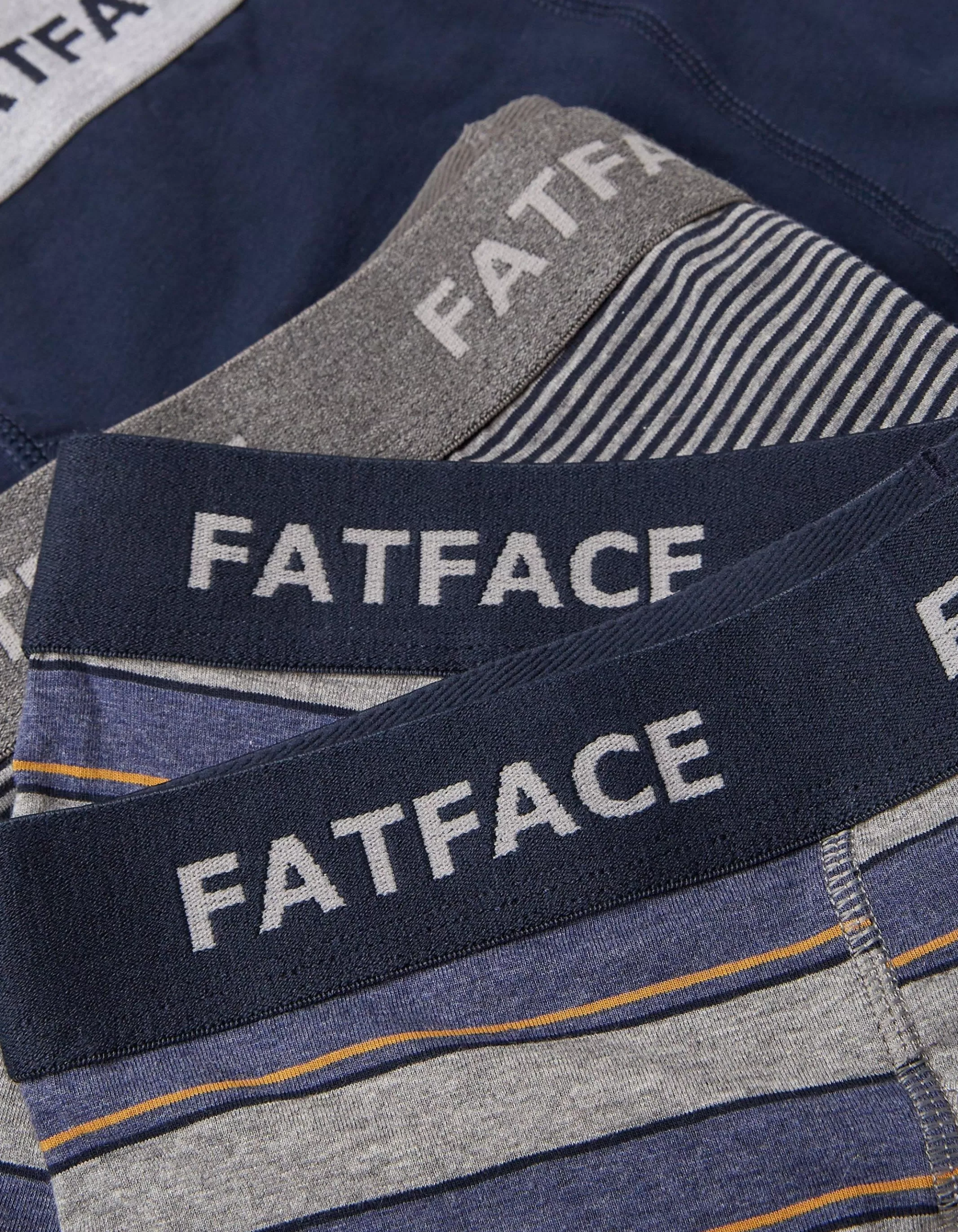 Sale FatFace 3 Pack Stockbridge Stripe Boxers Navy