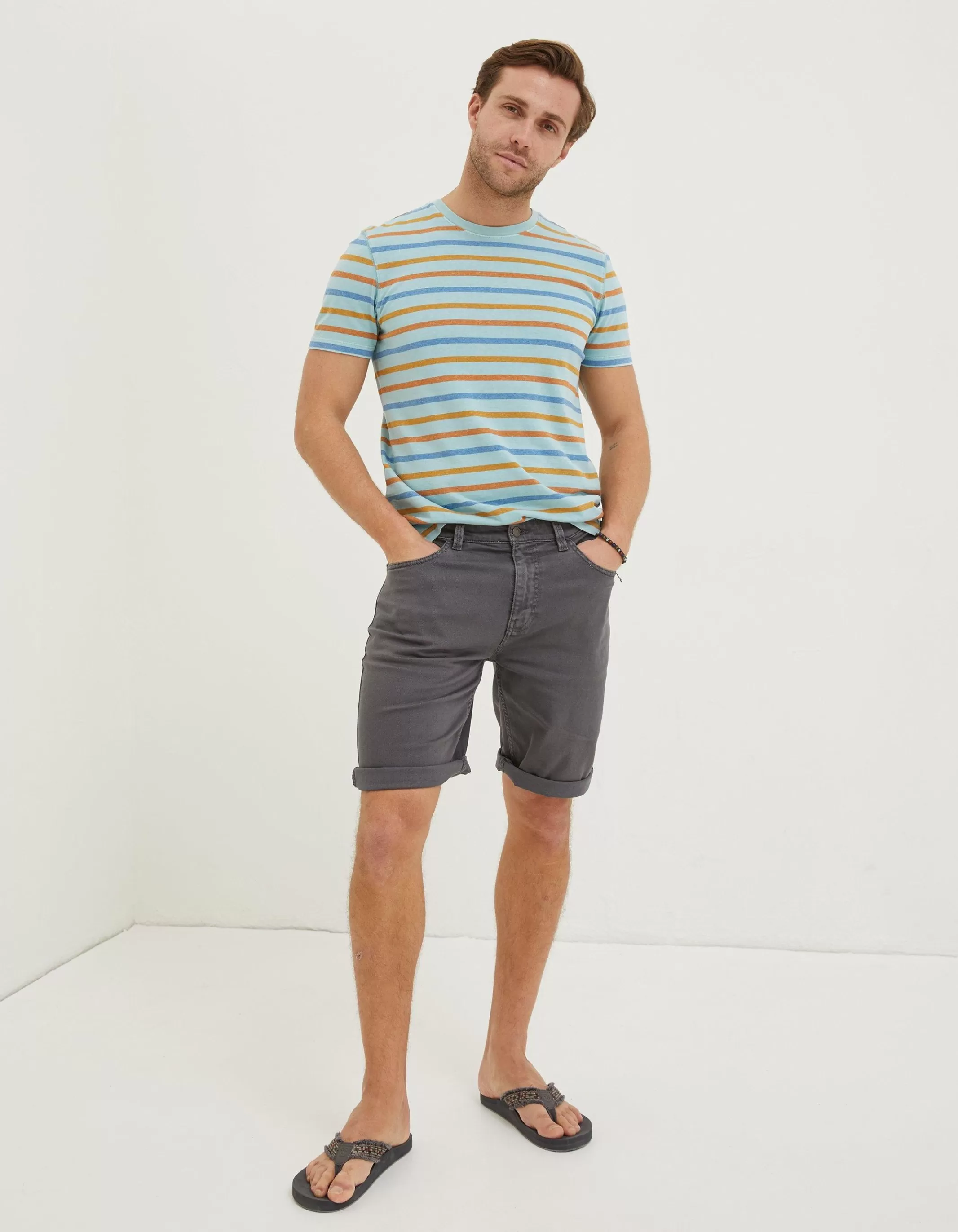Clearance FatFace 5 Pocket Shorts Dark Grey
