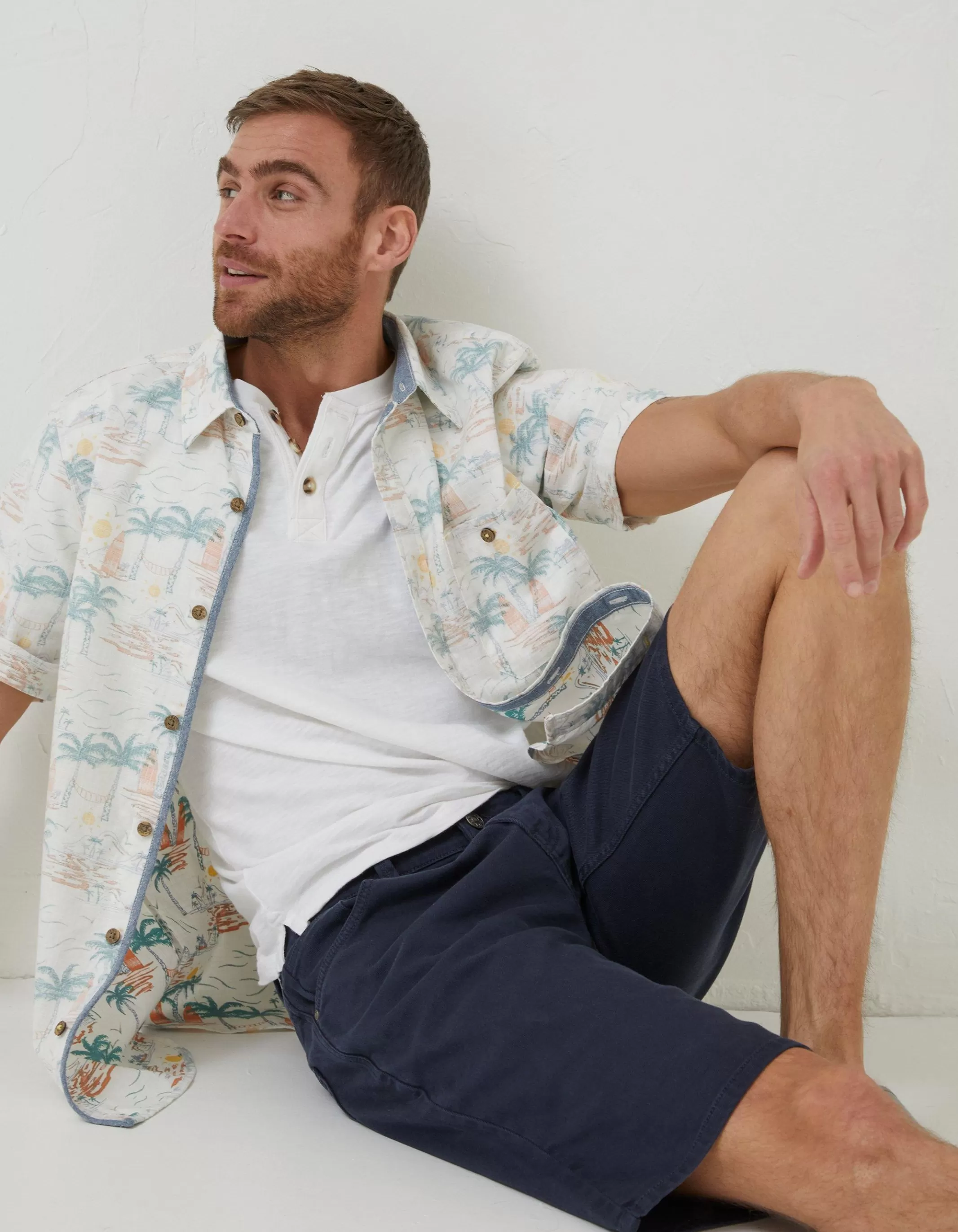 Cheap FatFace 5 Pocket Shorts Navy