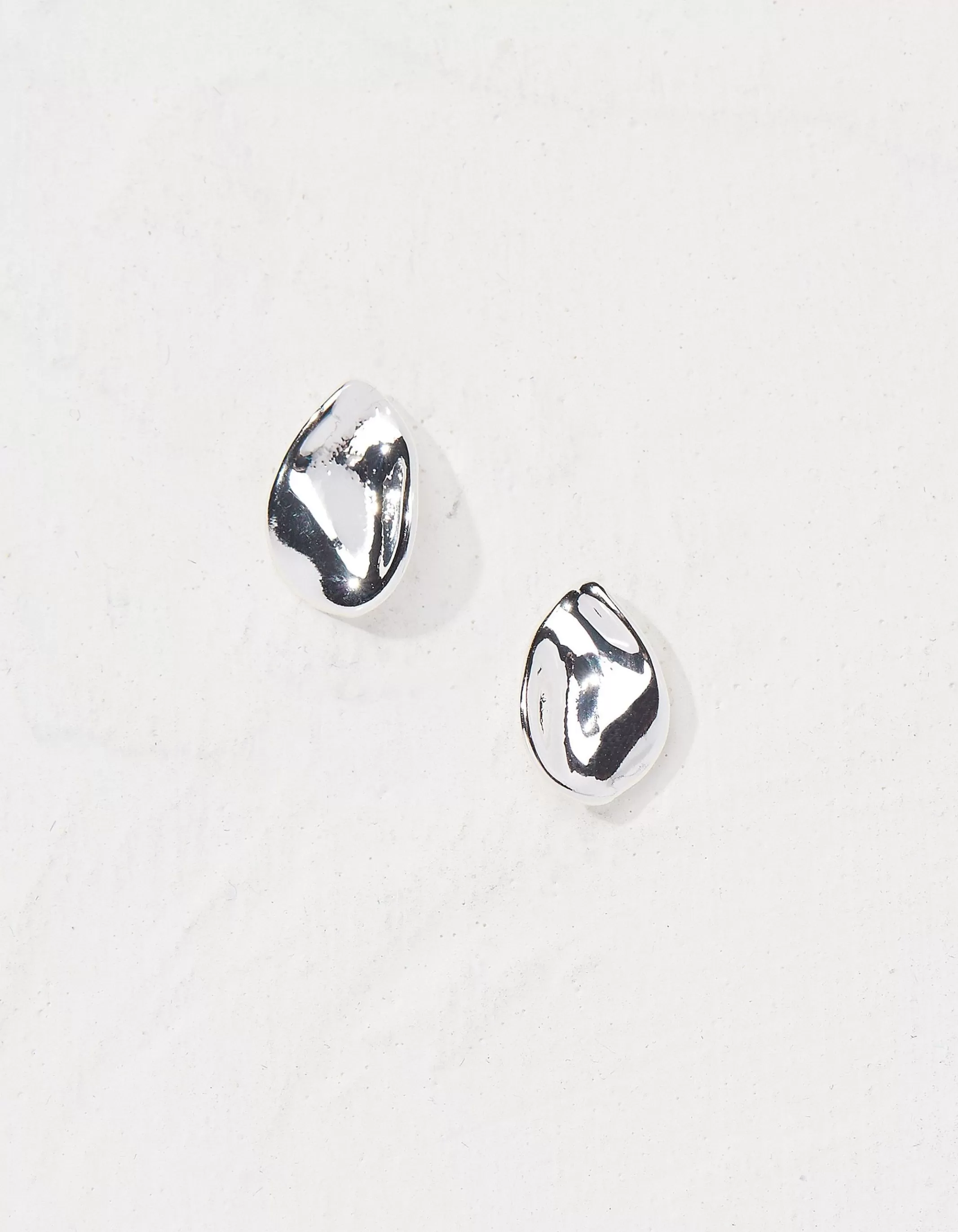 New FatFace Abstract Studs Silver