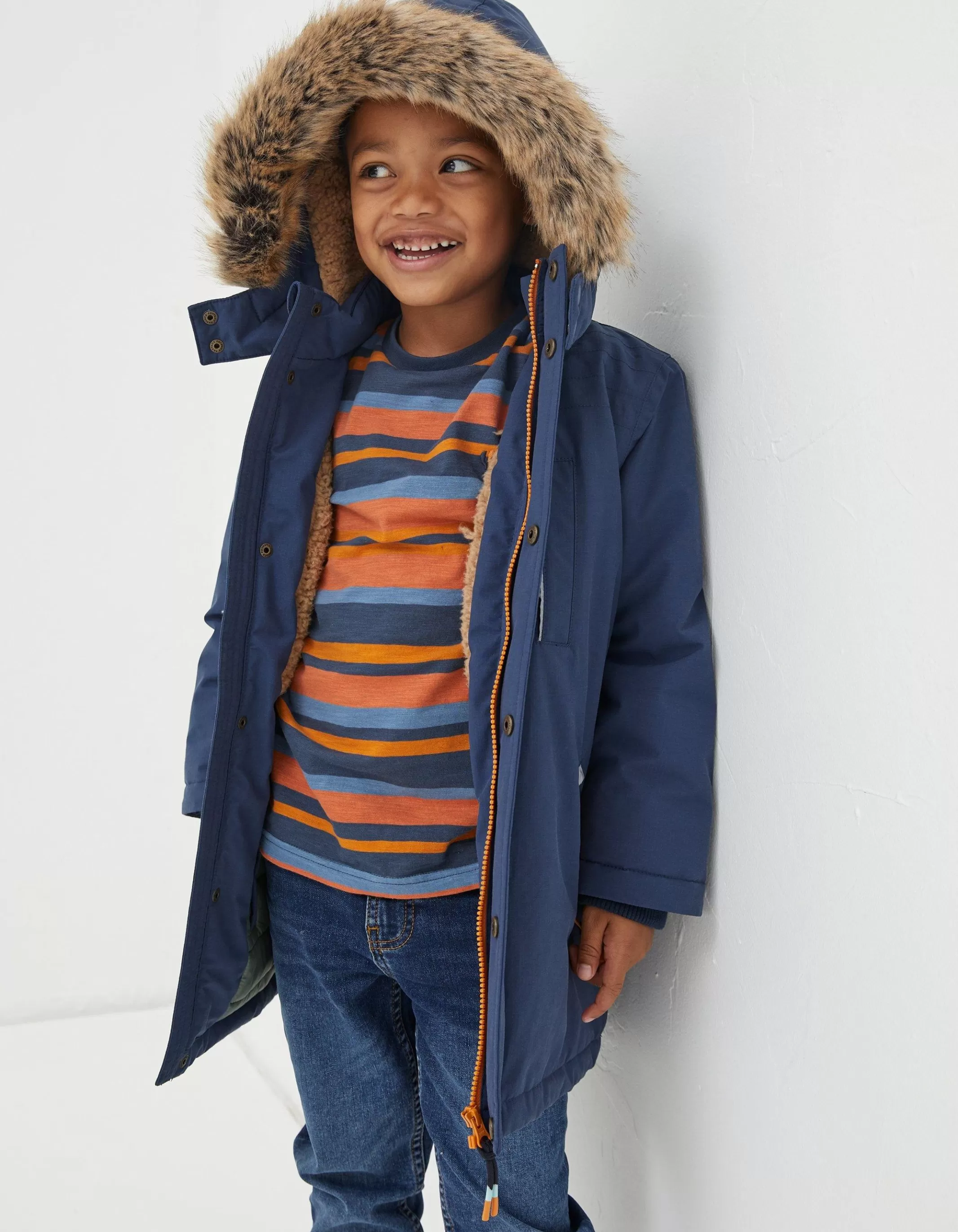 Fashion FatFace Addison Waterproof Coat Navy