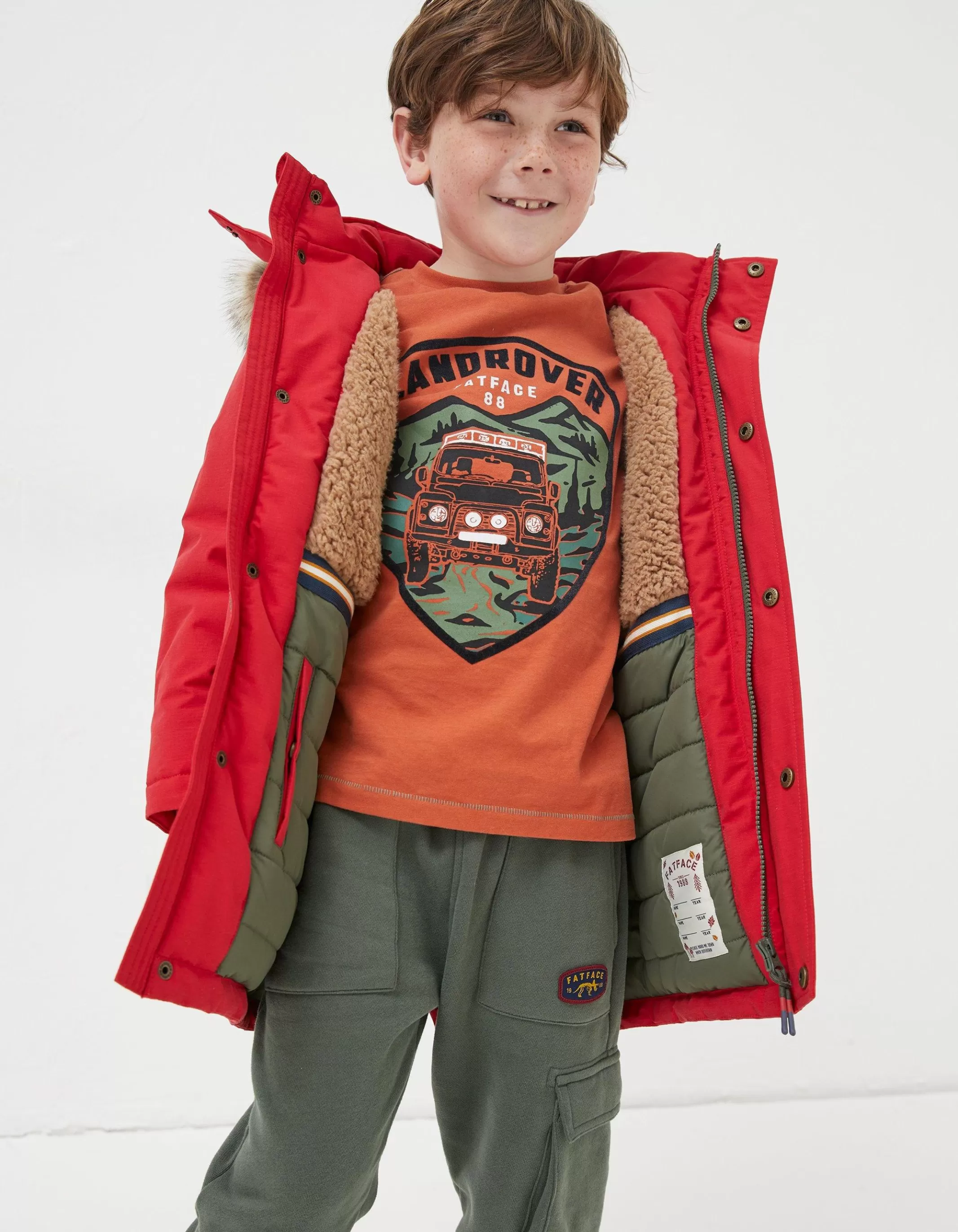 Best Sale FatFace Addison Waterproof Coat Cherry Red
