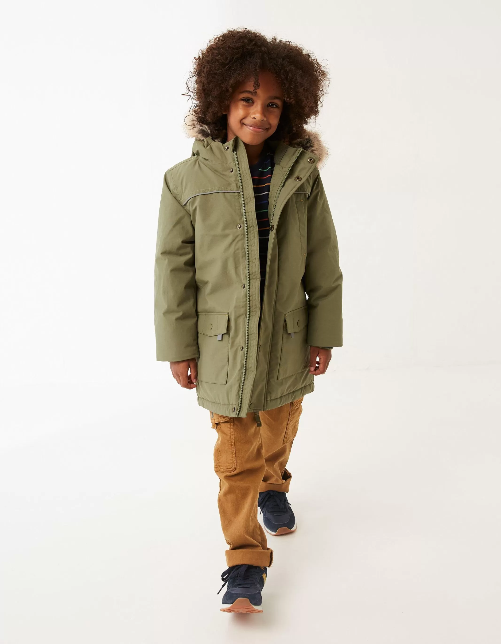 Discount FatFace Addison Waterproof Parka Khaki