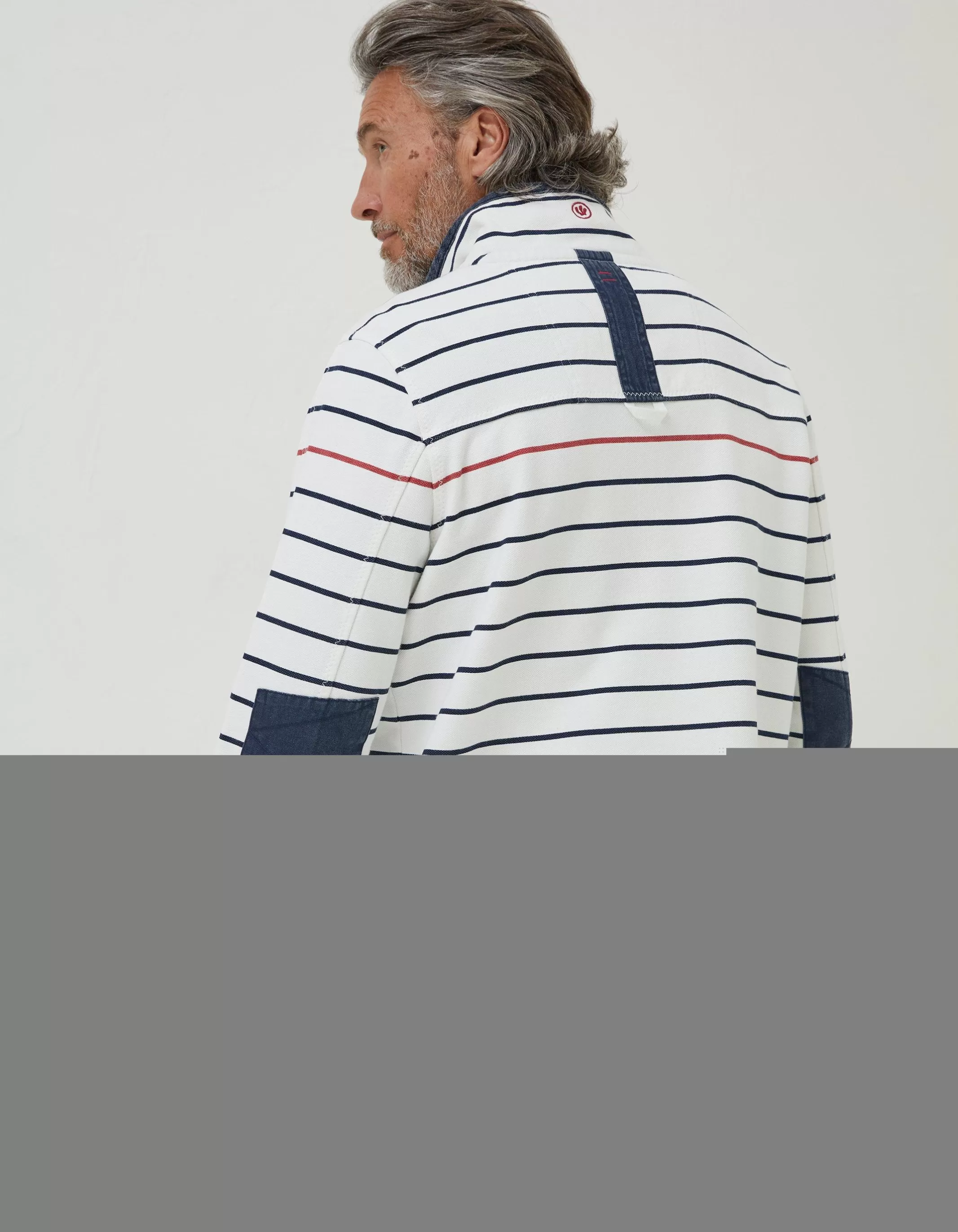 Outlet FatFace Airlie Breton Pop Stripe Sweatshirt Natural White