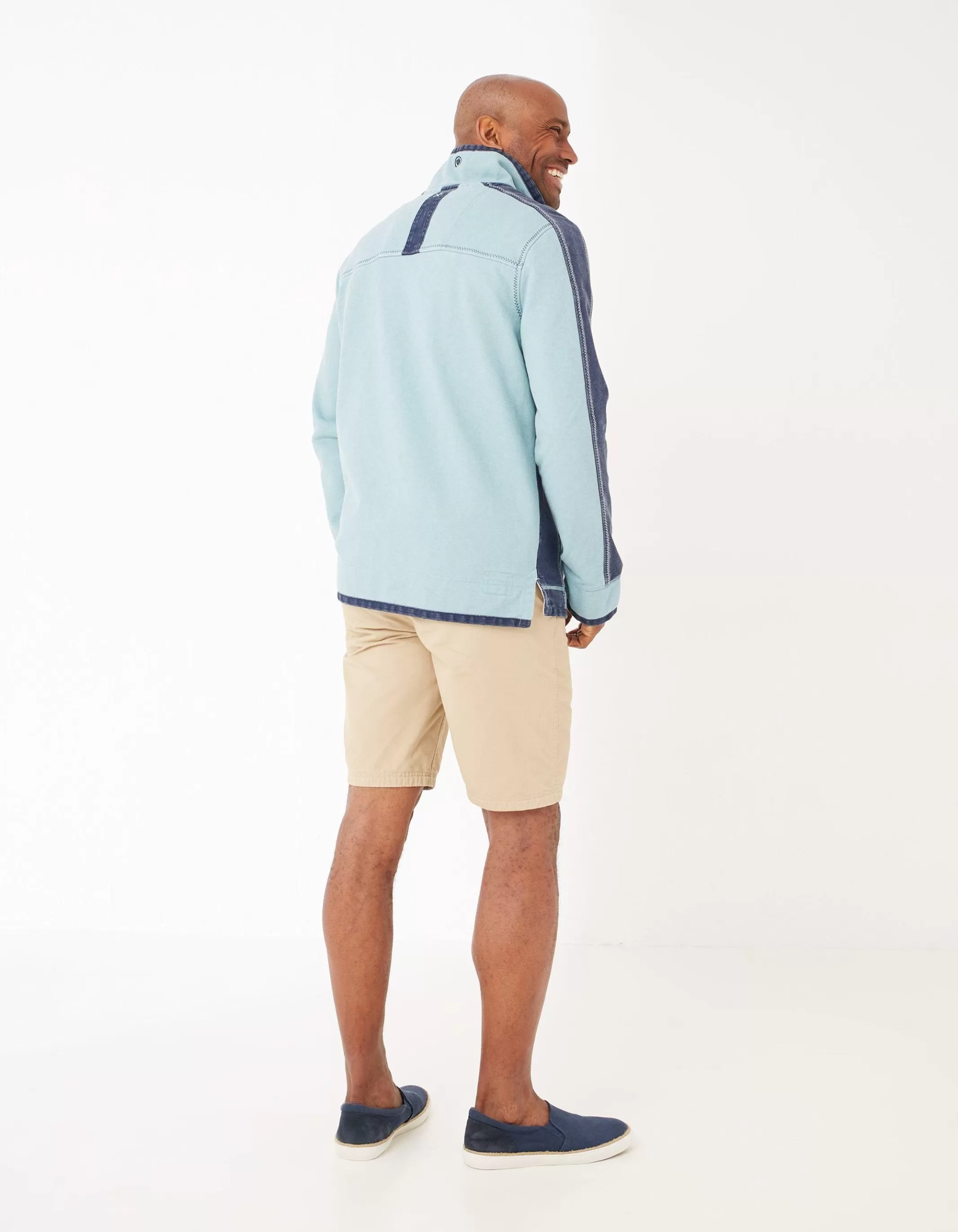 Online FatFace Airlie Cuff Stripe Pocket Sweat Aqua Green