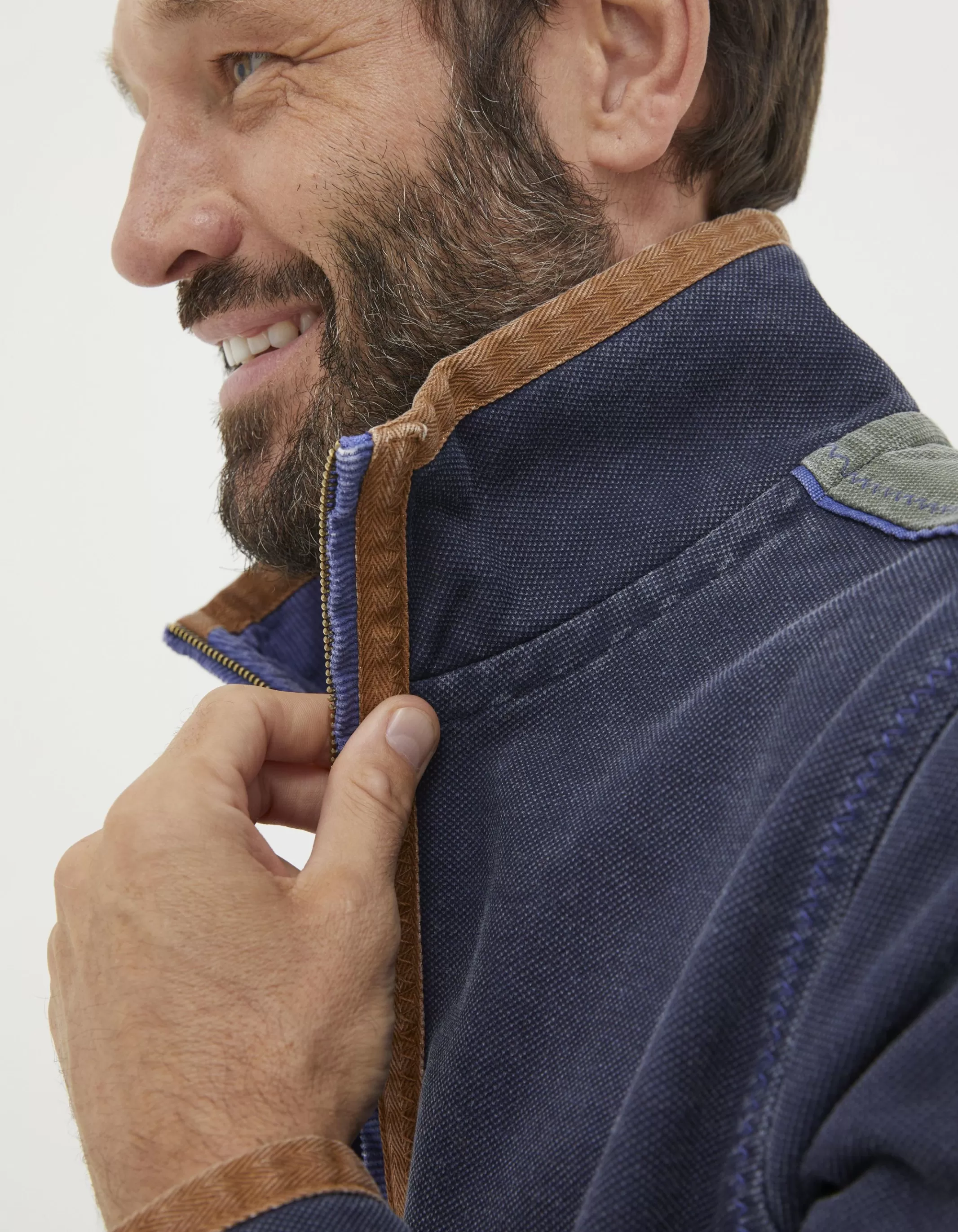 Sale FatFace Airlie Panel Contrast Sweatshirt Navy