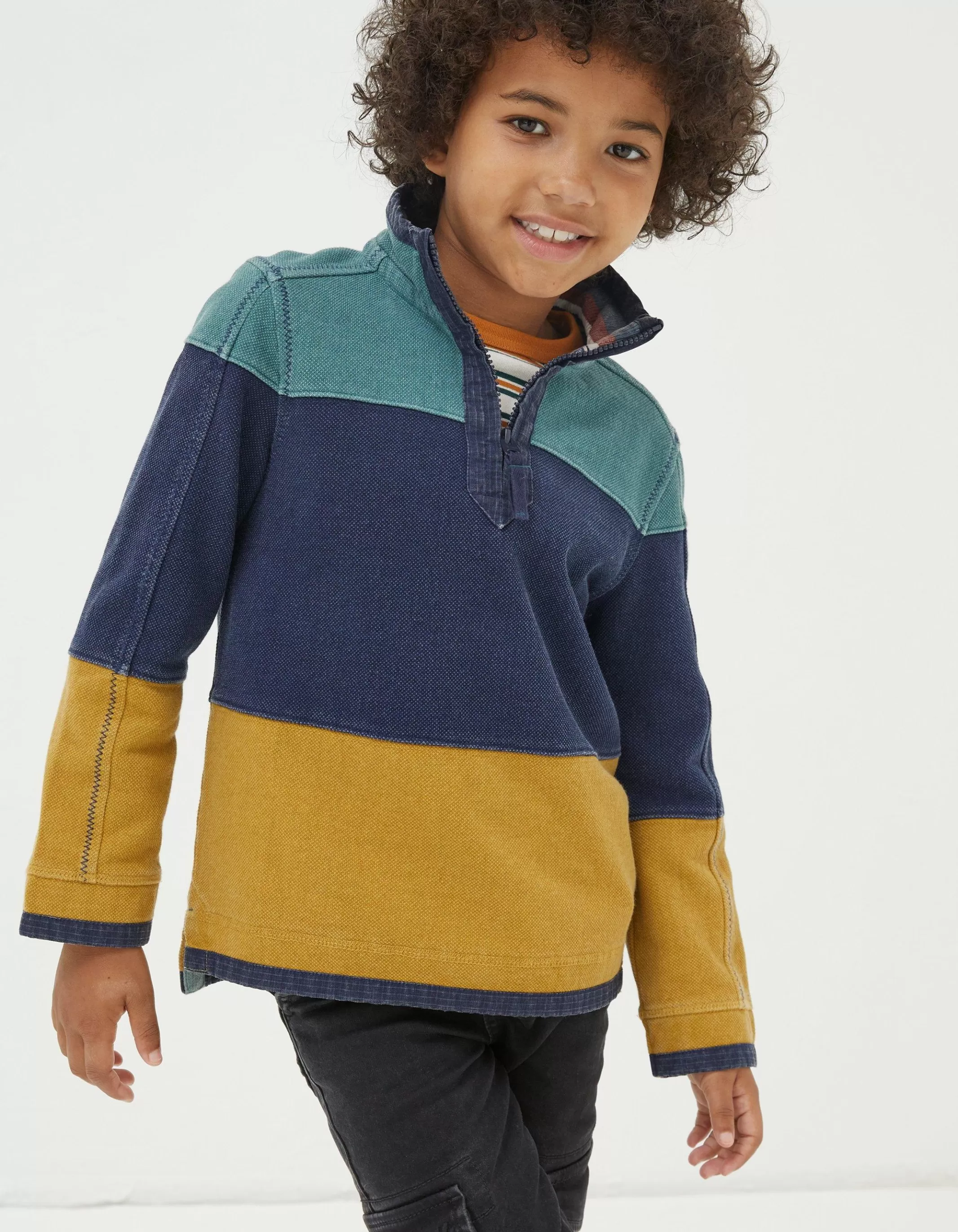 Outlet FatFace Airlie Rugby Sweatshirt Blue
