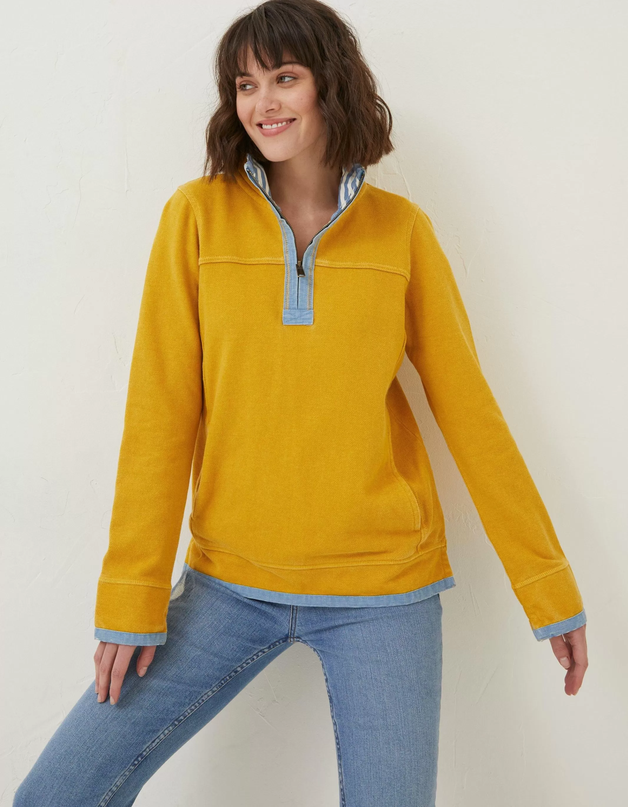 Discount FatFace Airlie Sweat Yellow