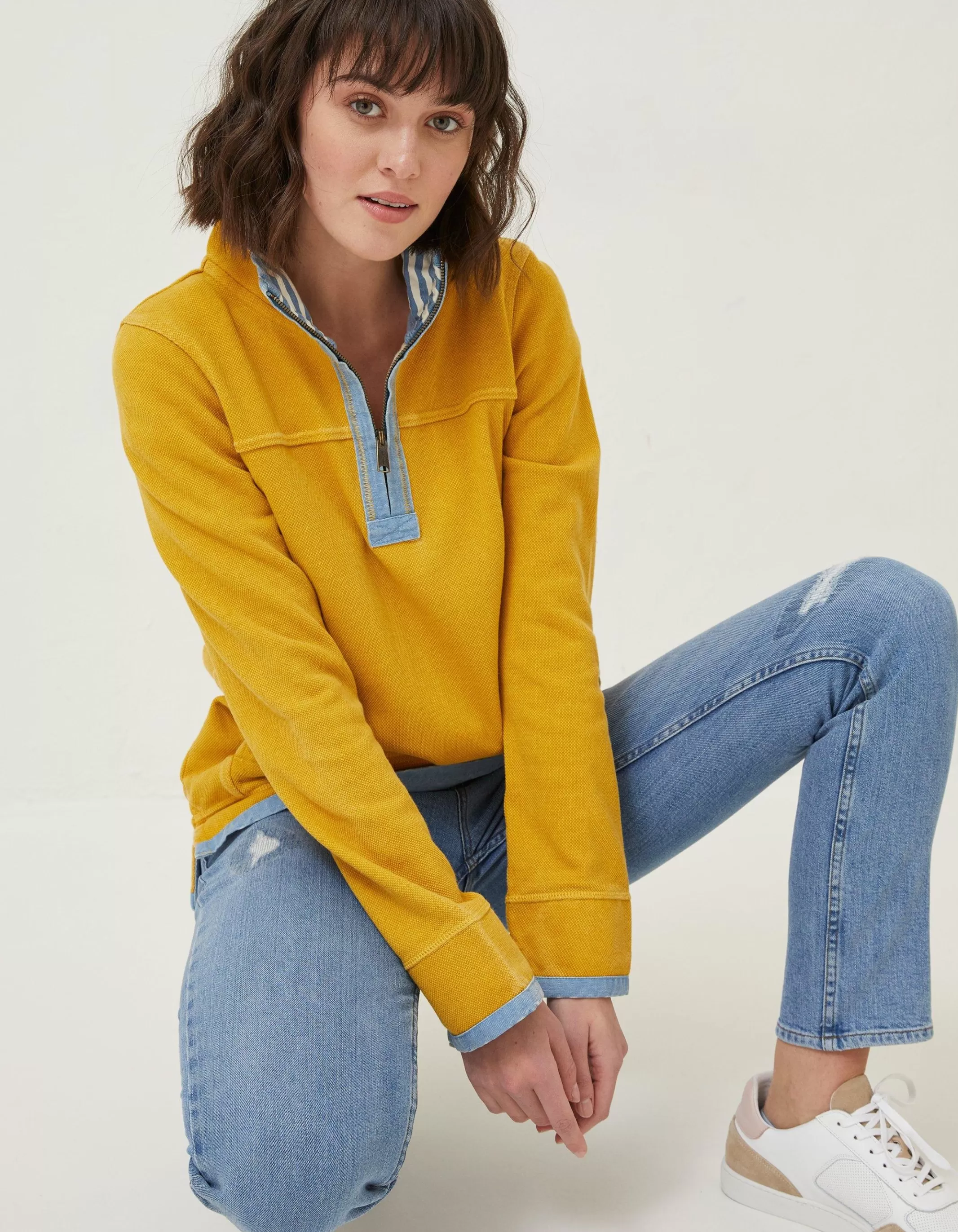 Discount FatFace Airlie Sweat Yellow