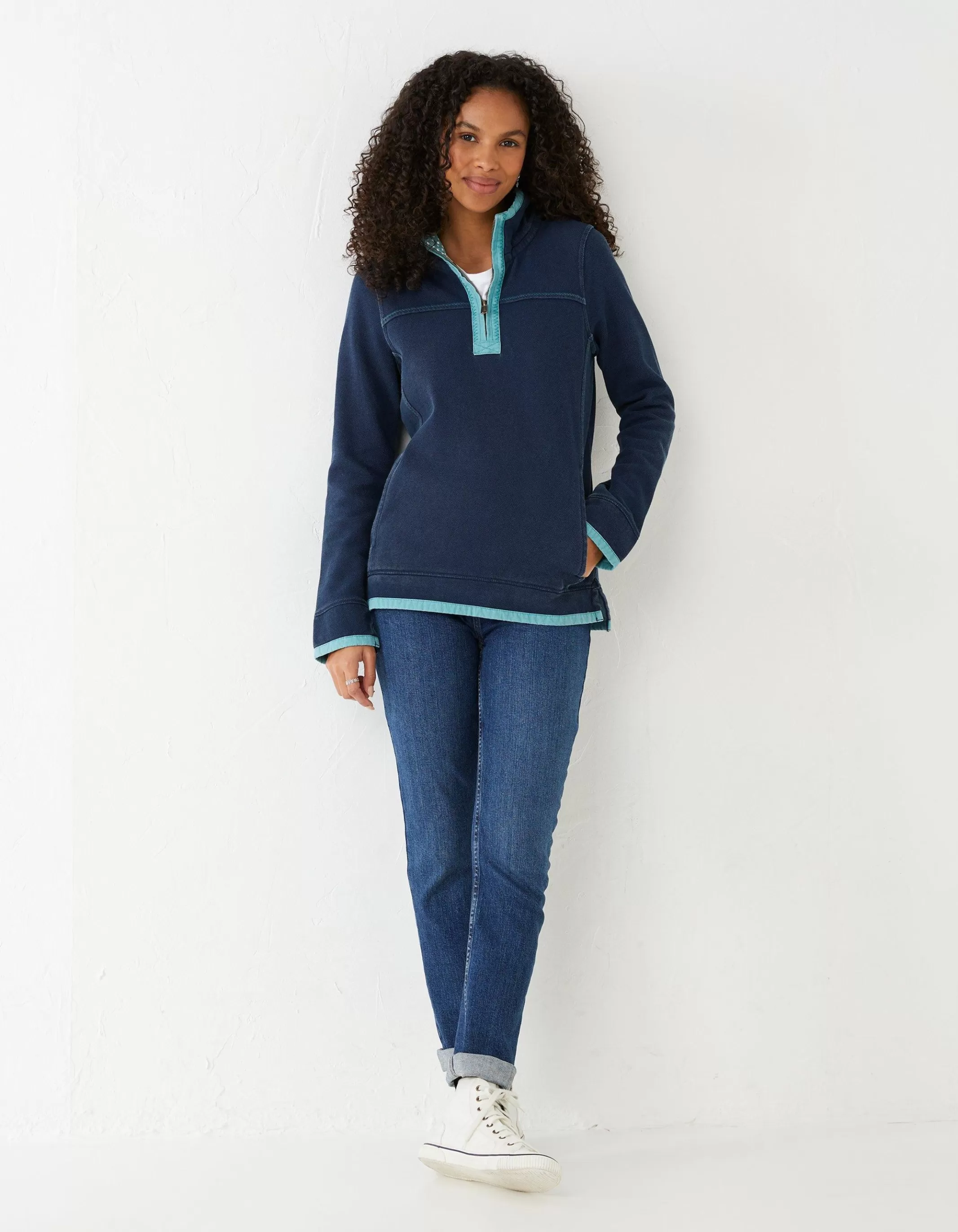 Sale FatFace Airlie Sweatshirt Navy