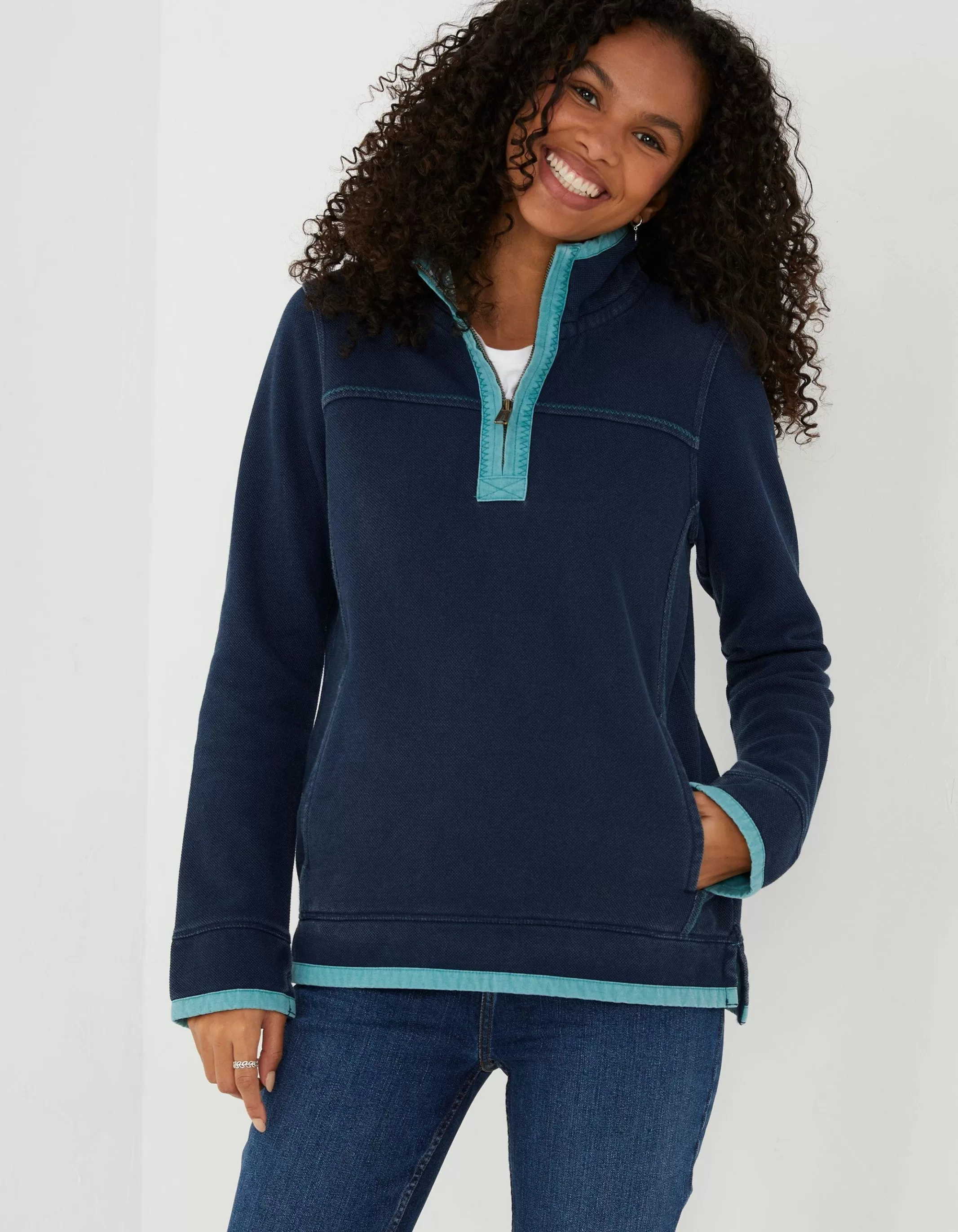Sale FatFace Airlie Sweatshirt Navy