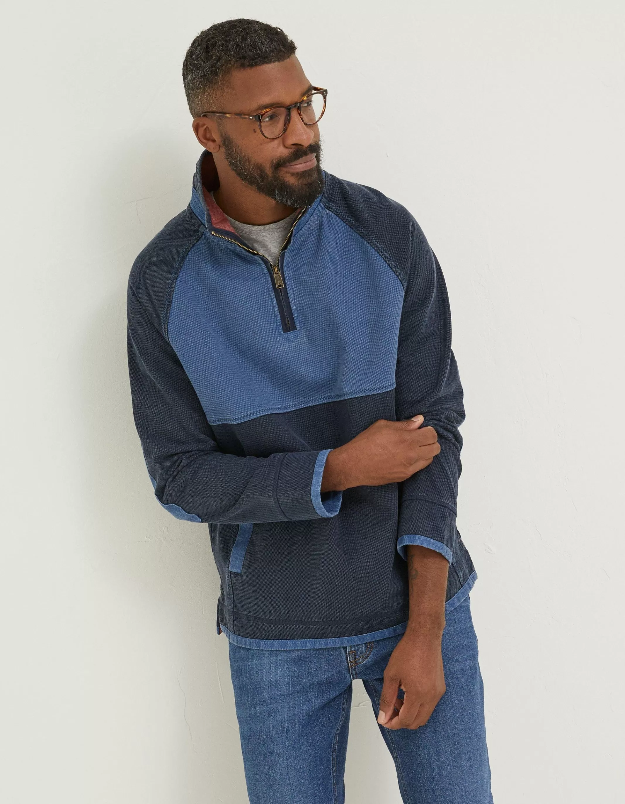 Sale FatFace Airlie Tonal Pocket Sweatshirt Navy