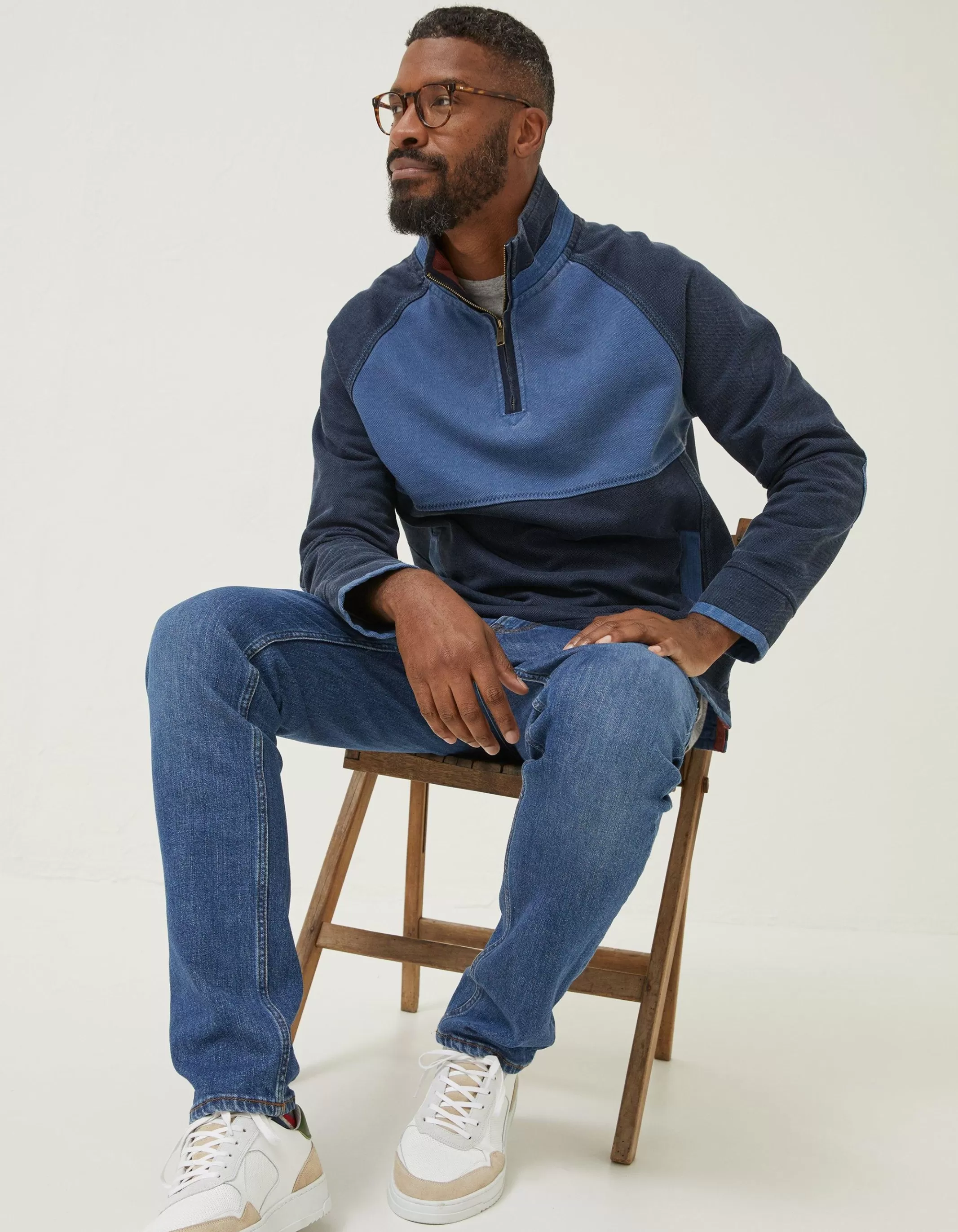 Sale FatFace Airlie Tonal Pocket Sweatshirt Navy