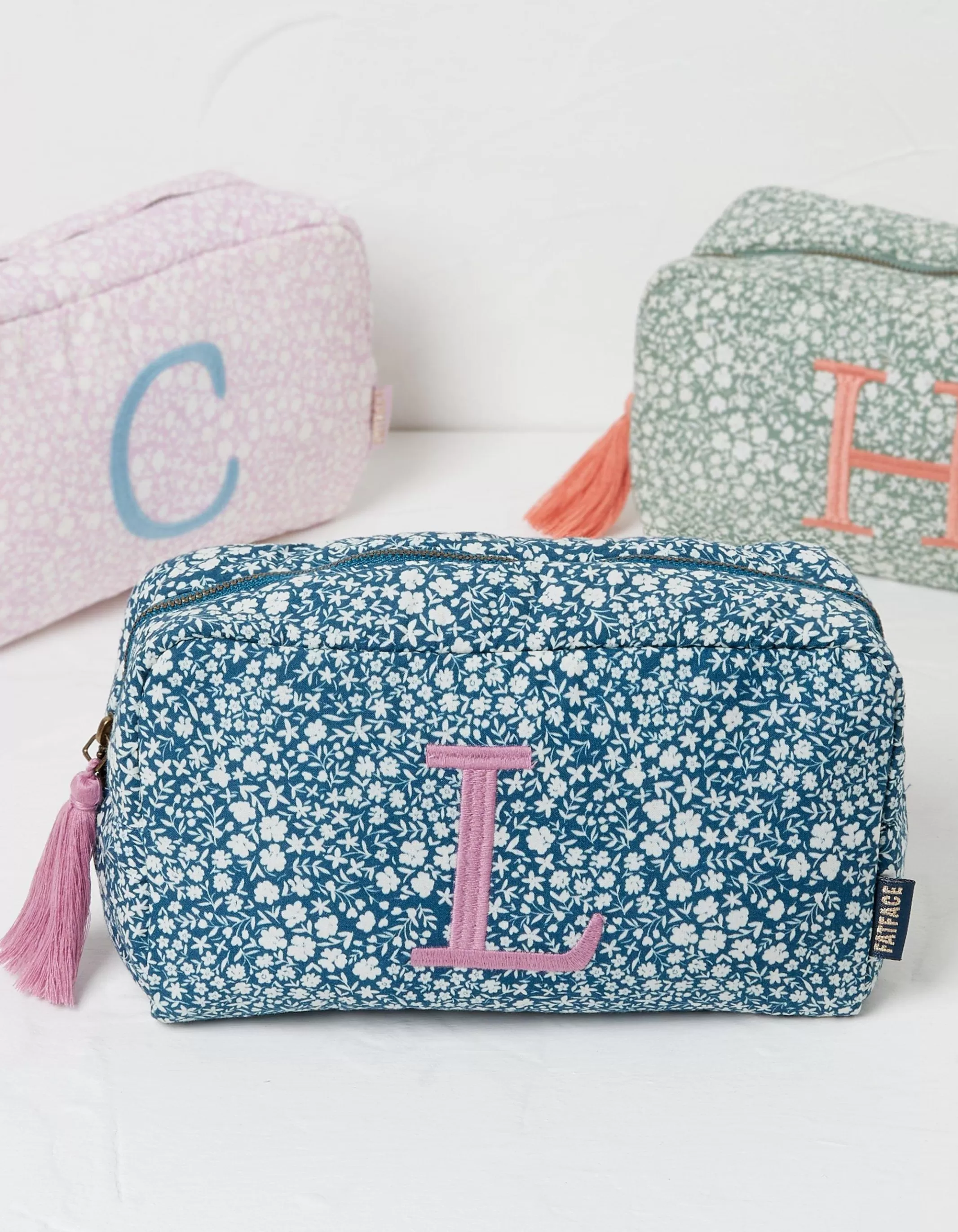Discount FatFace Alphabet Make Up Bag A-L Multi