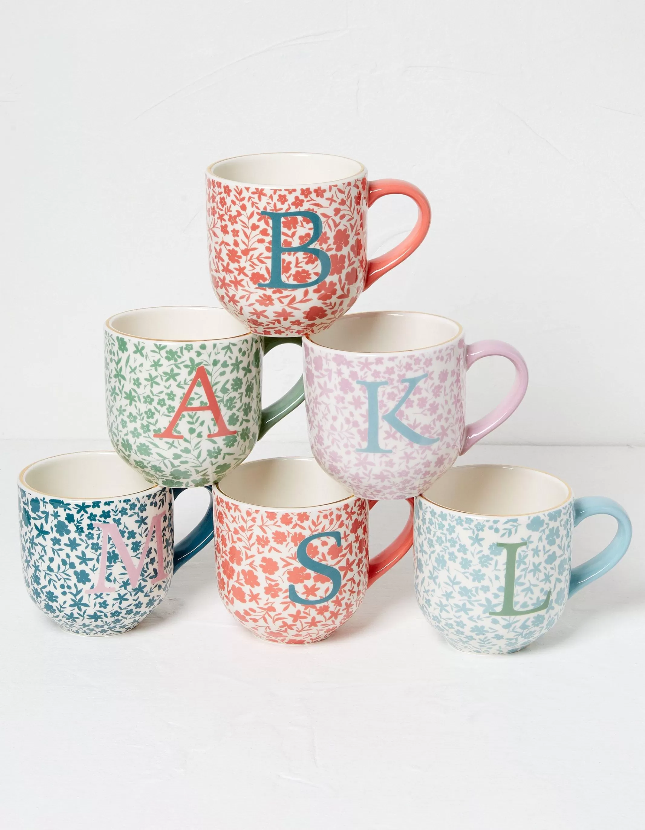 Outlet FatFace Alphabet Mug A-L Multi