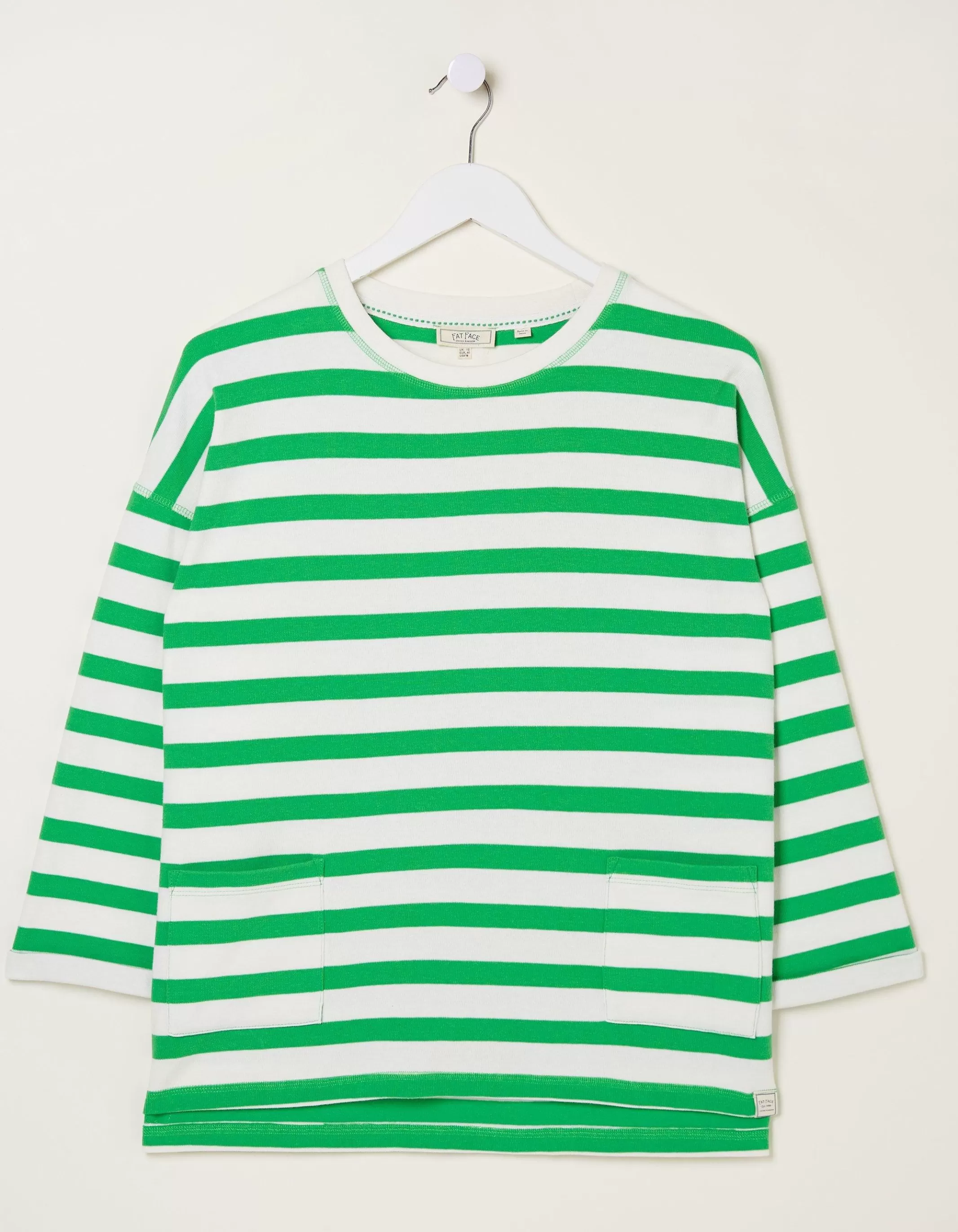 Best Sale FatFace Amari Stripe Crew Green