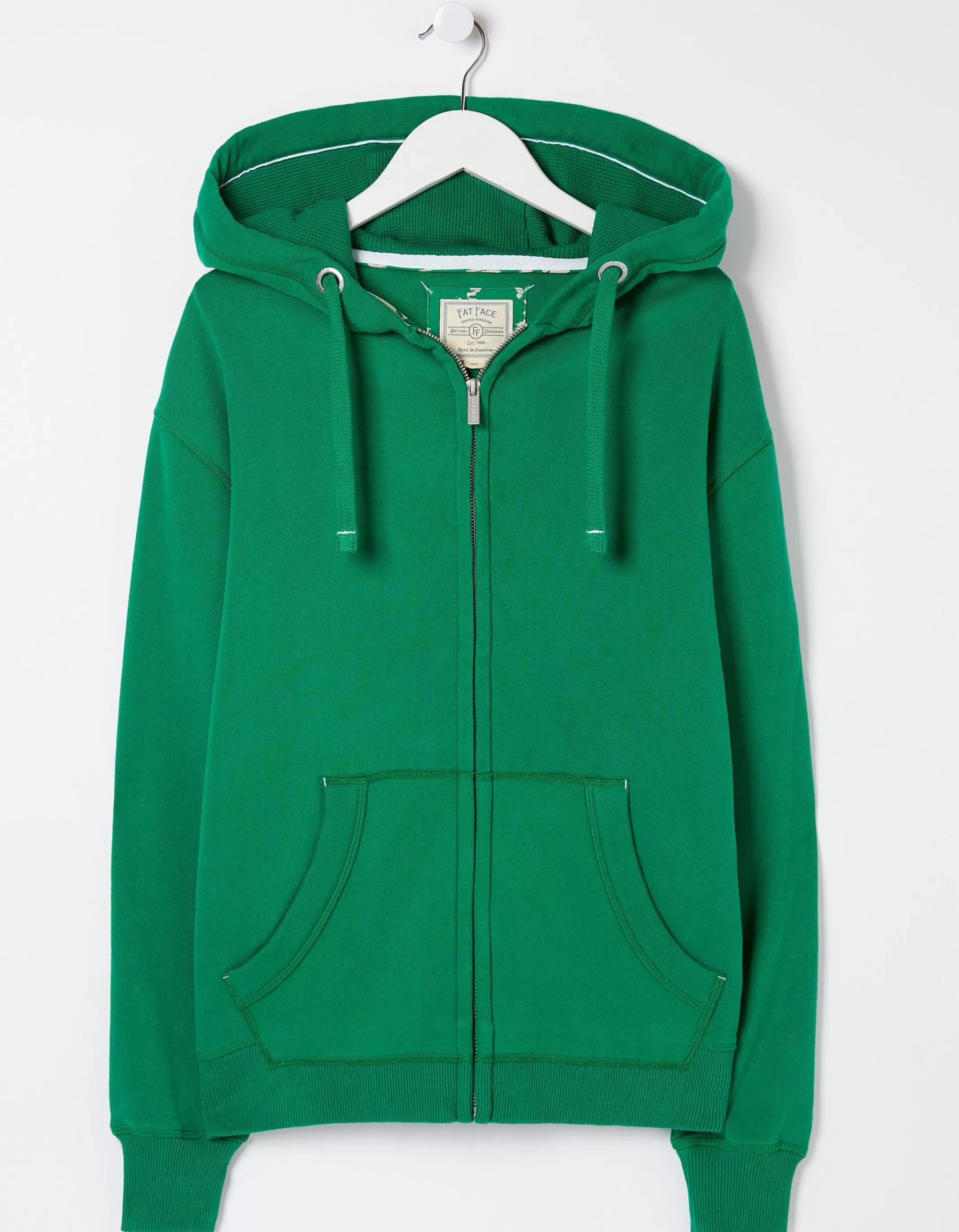Cheap FatFace Amy Zip Through Hoodie Green