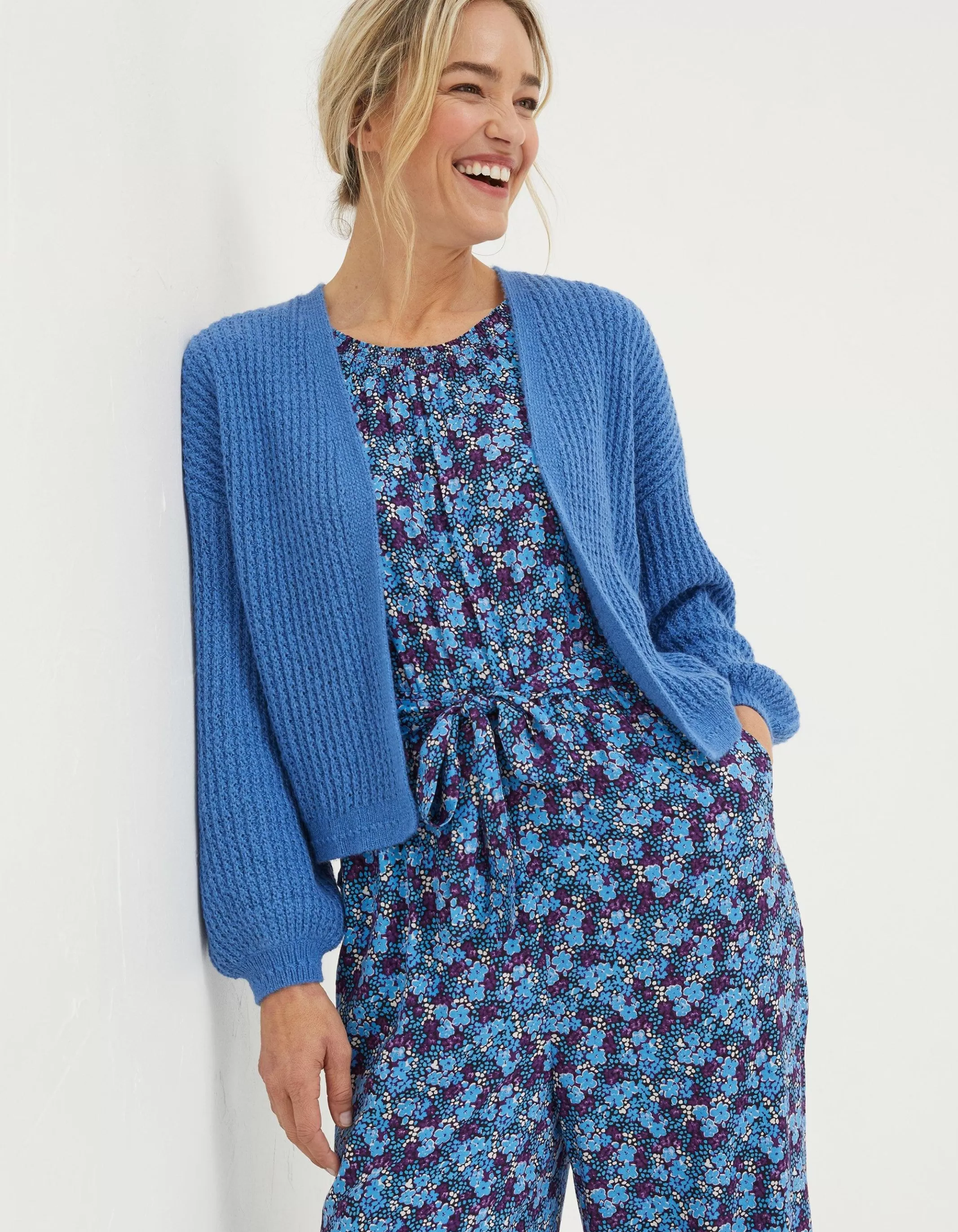 Cheap FatFace Anna Cardigan Blue